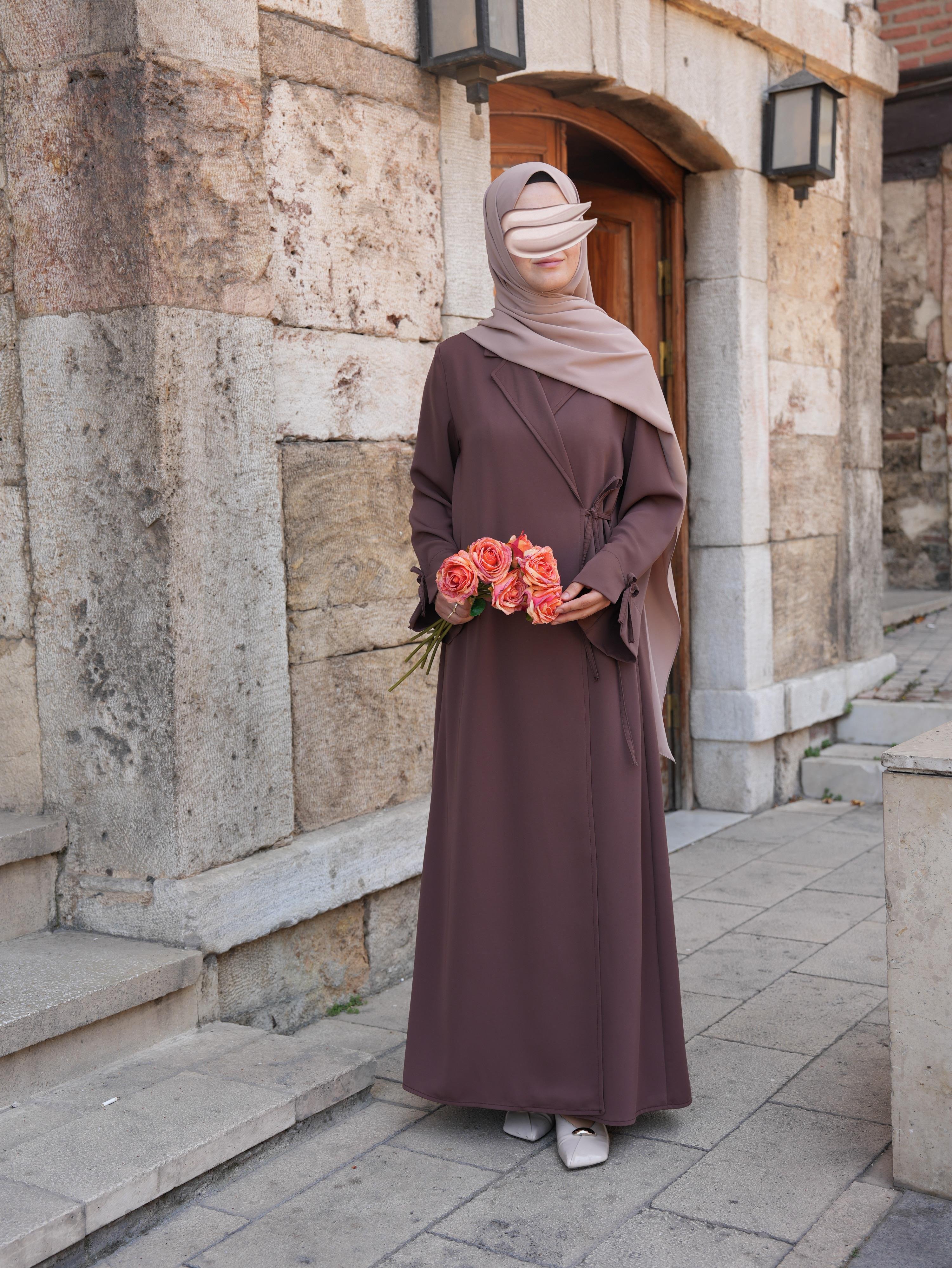 Bağlamalı Kruvaze Trench Tozlu Kahve