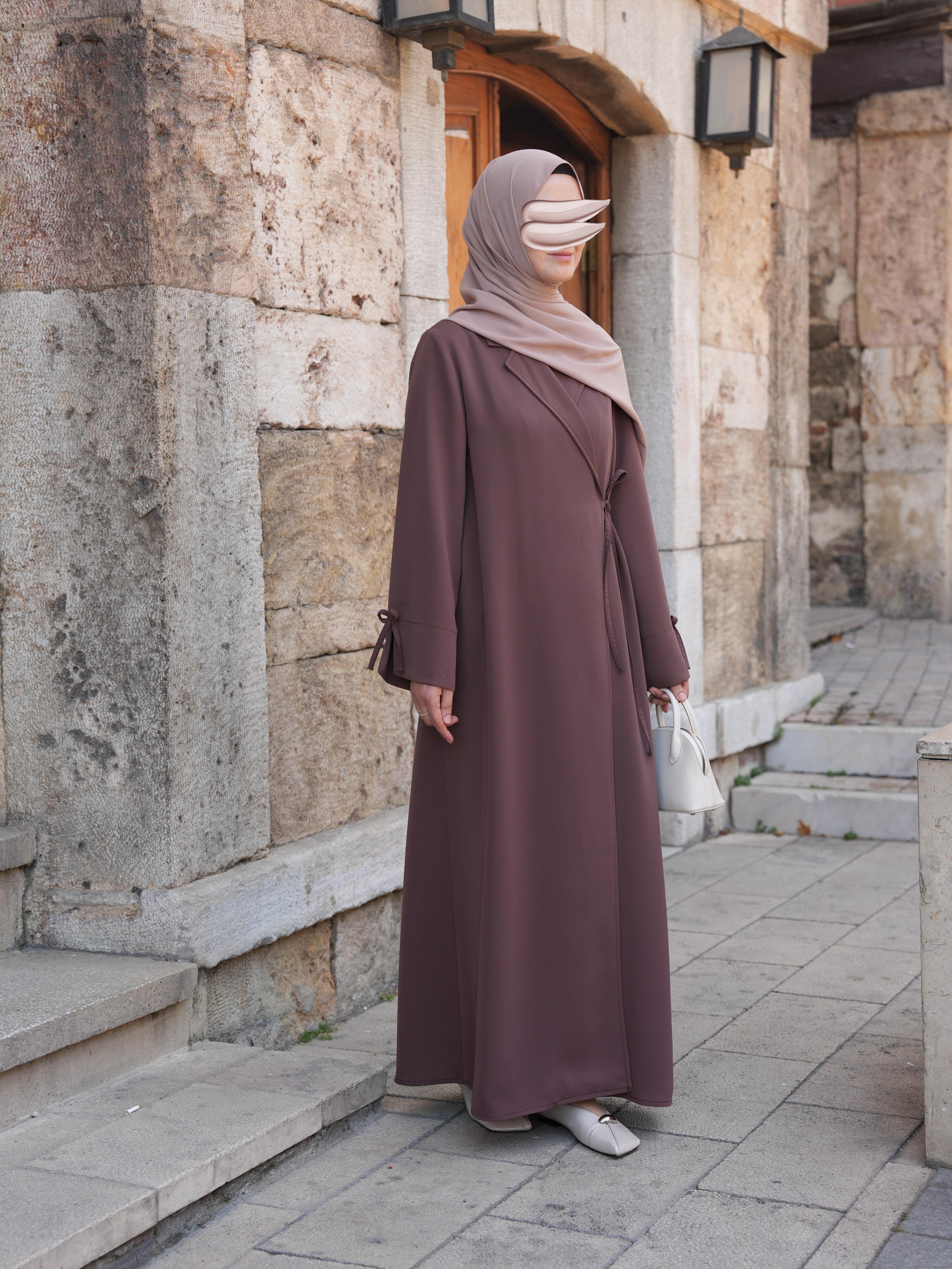 Bağlamalı Kruvaze Trench Tozlu Kahve