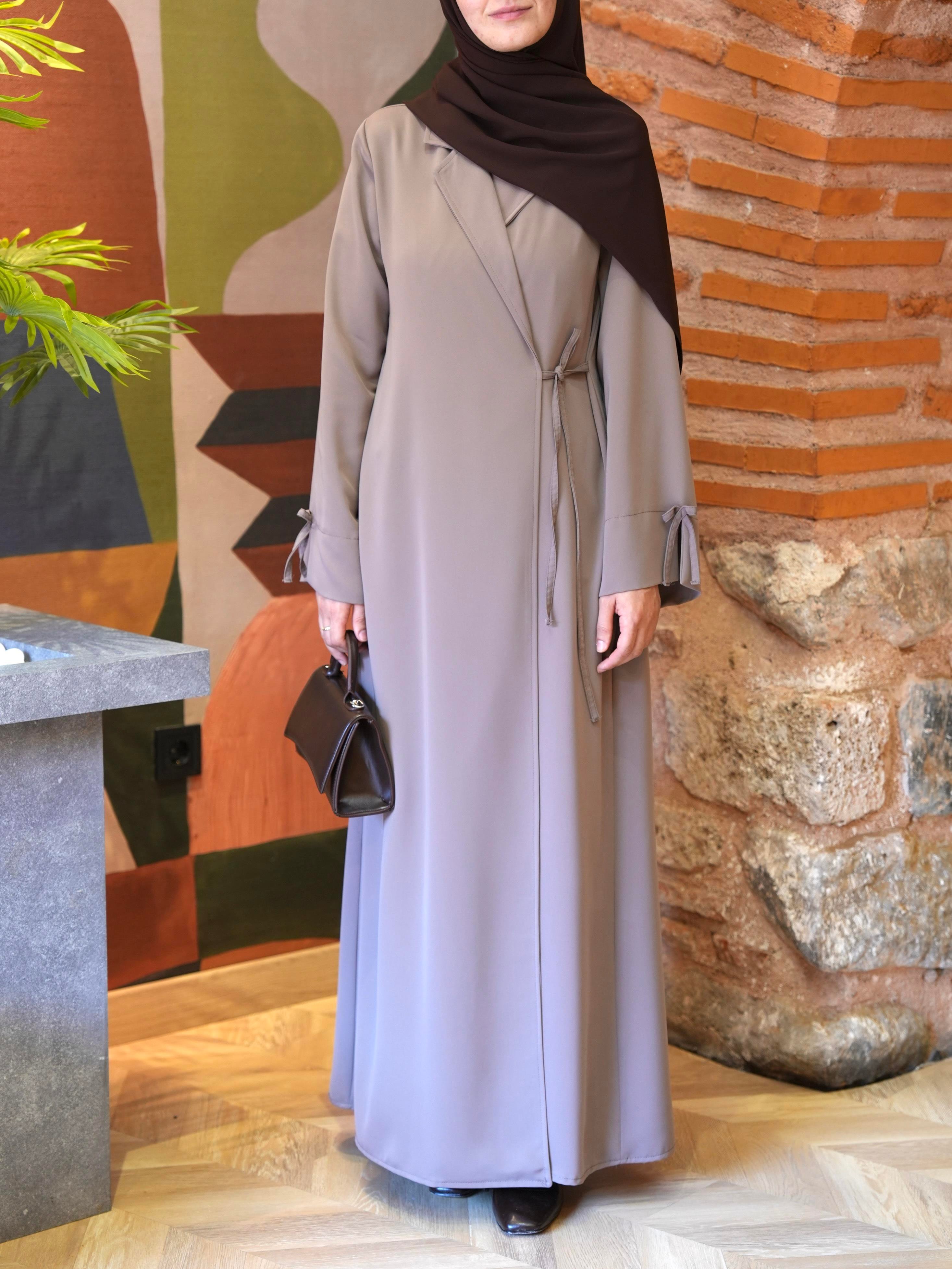 Bağlamalı Kruvaze Trench Vizon