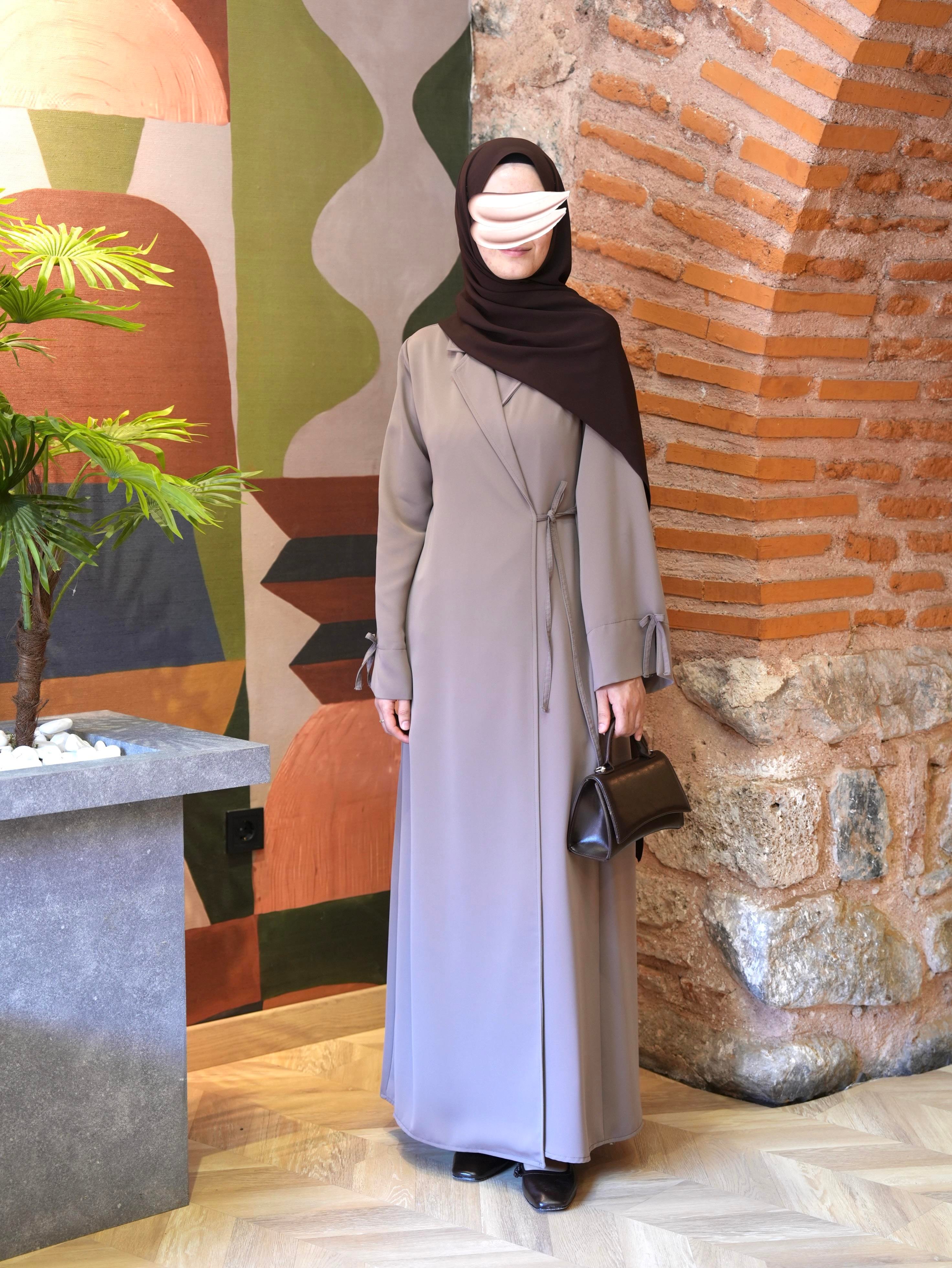 Bağlamalı Kruvaze Trench Vizon