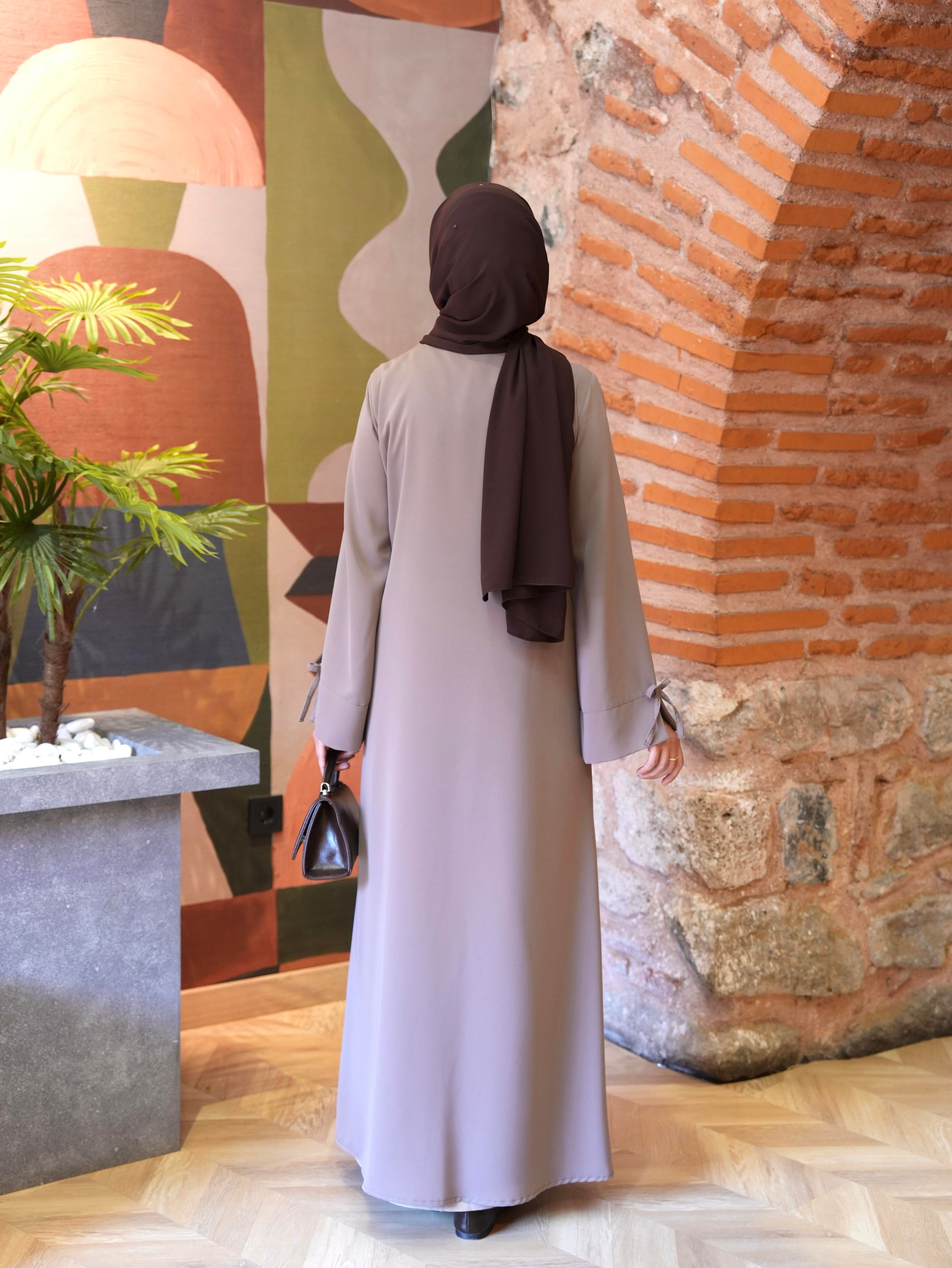 Bağlamalı Kruvaze Trench Vizon