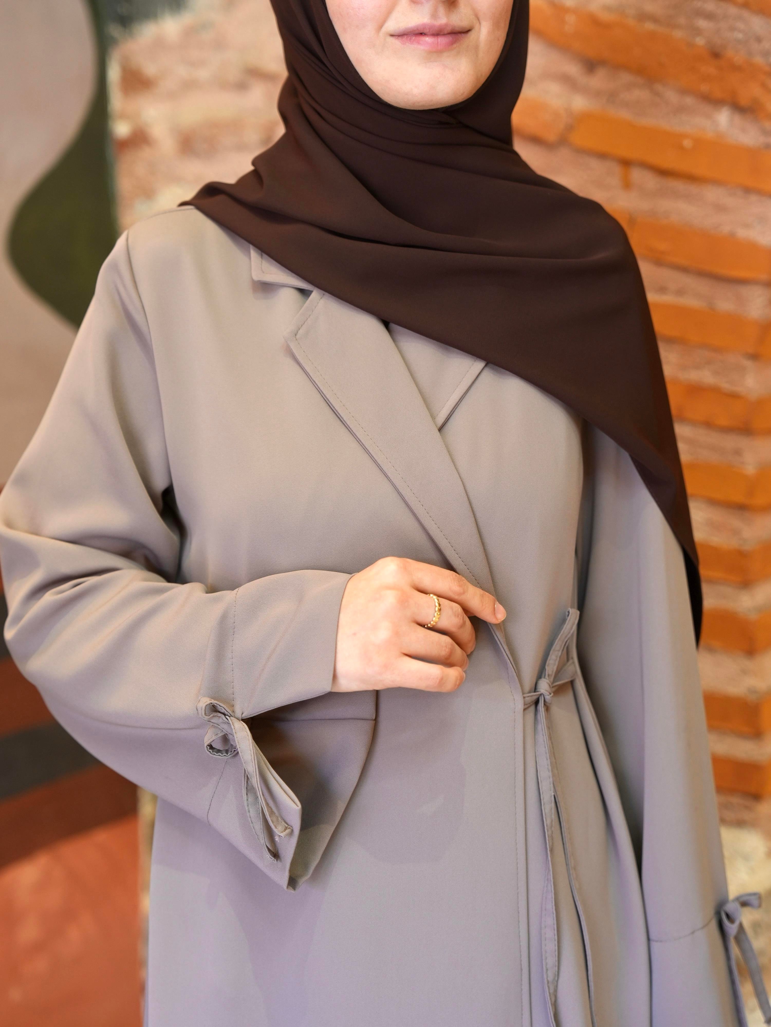 Bağlamalı Kruvaze Trench Vizon