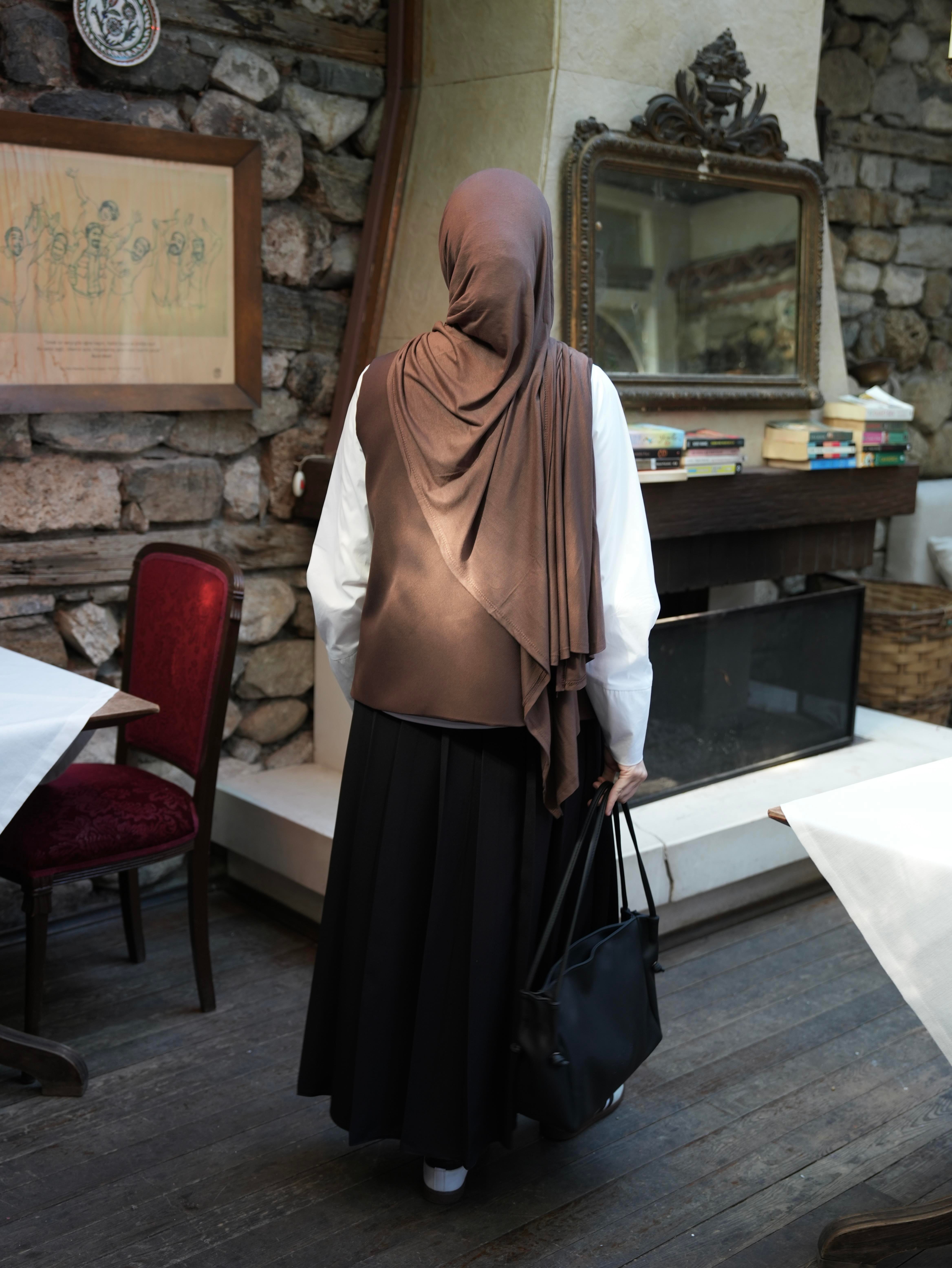 Çift Kat Yelek Kahverengi