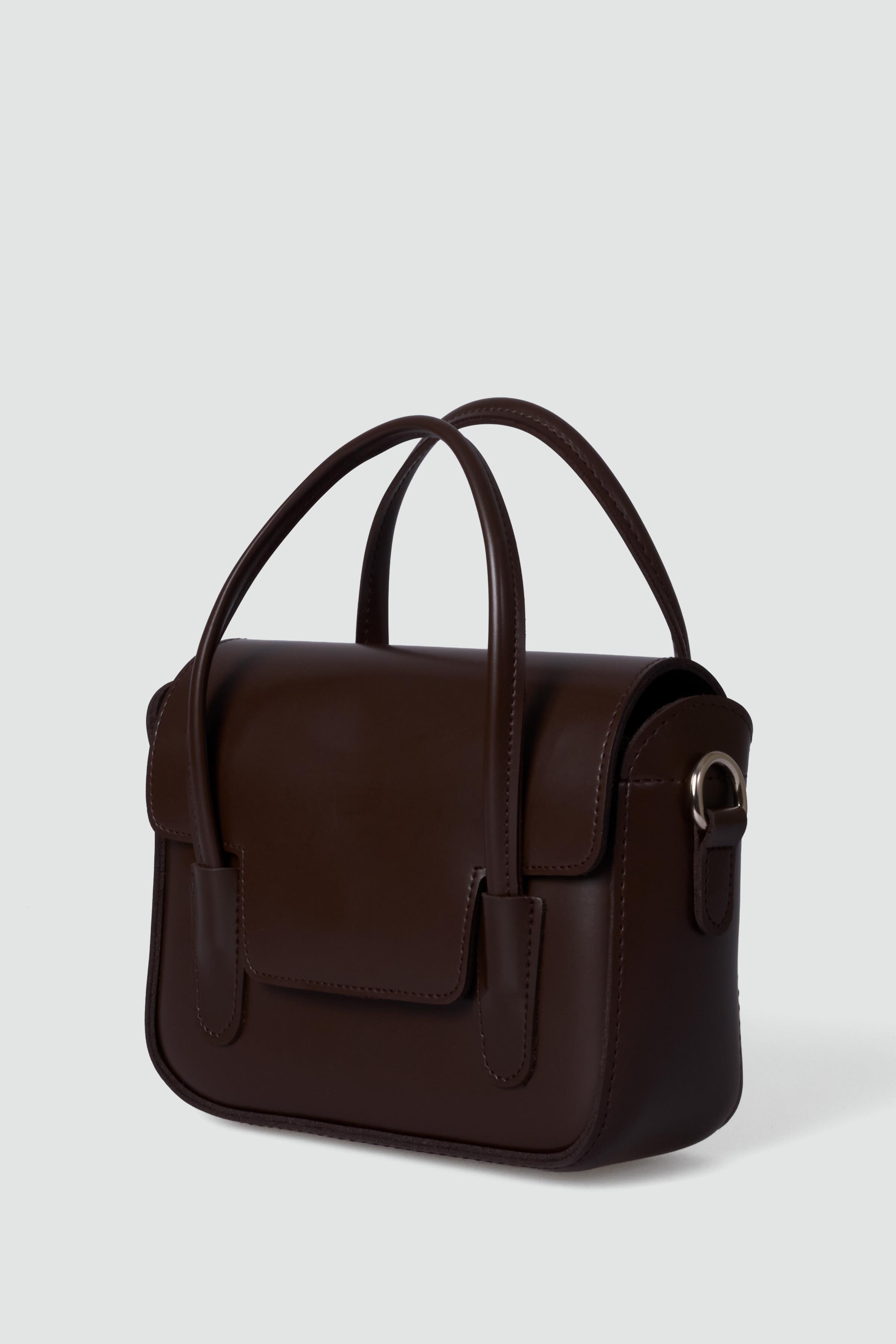 Çift Saplı Kutu Çanta Acı Kahve