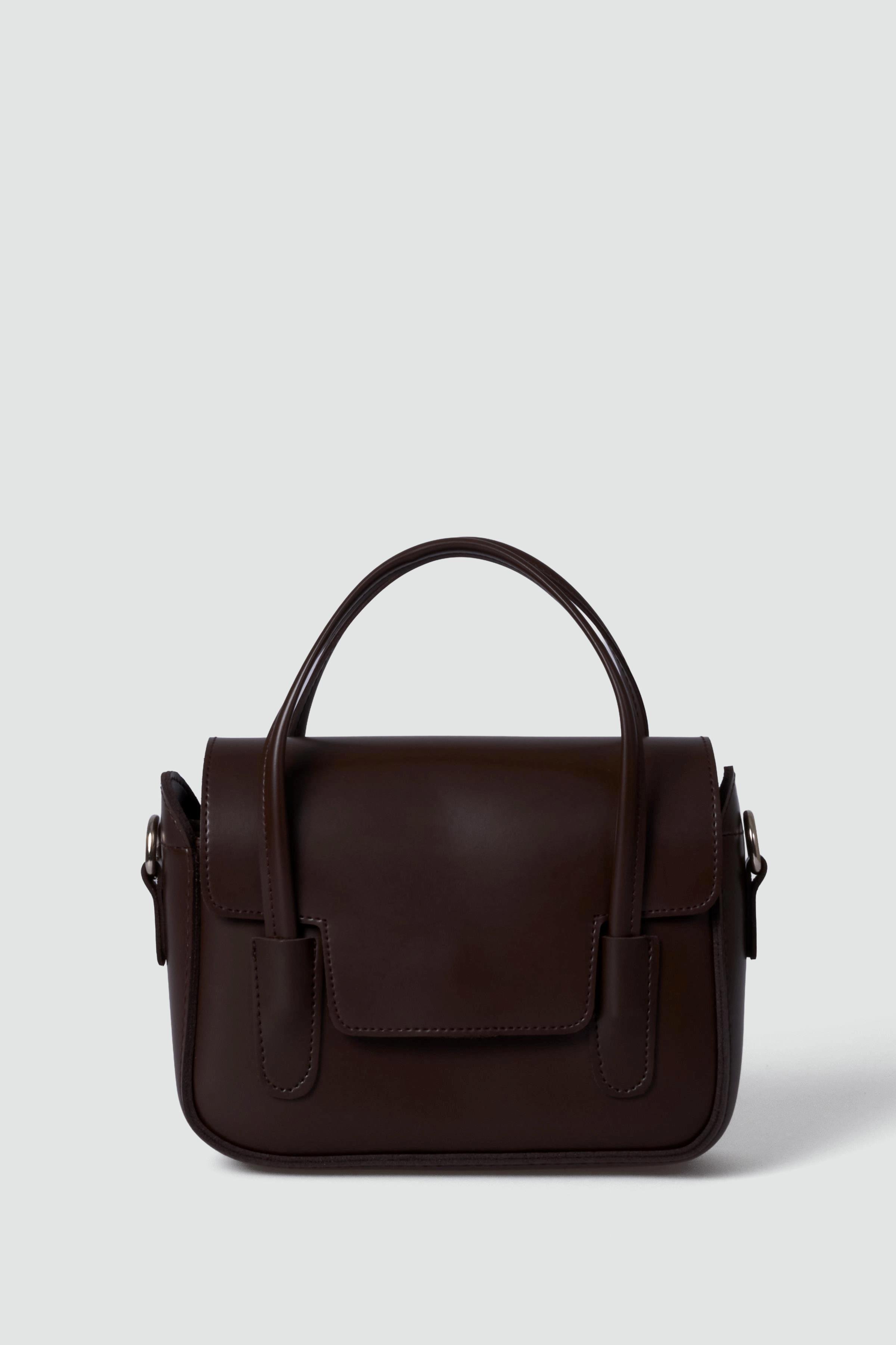 Çift Saplı Kutu Çanta Acı Kahve