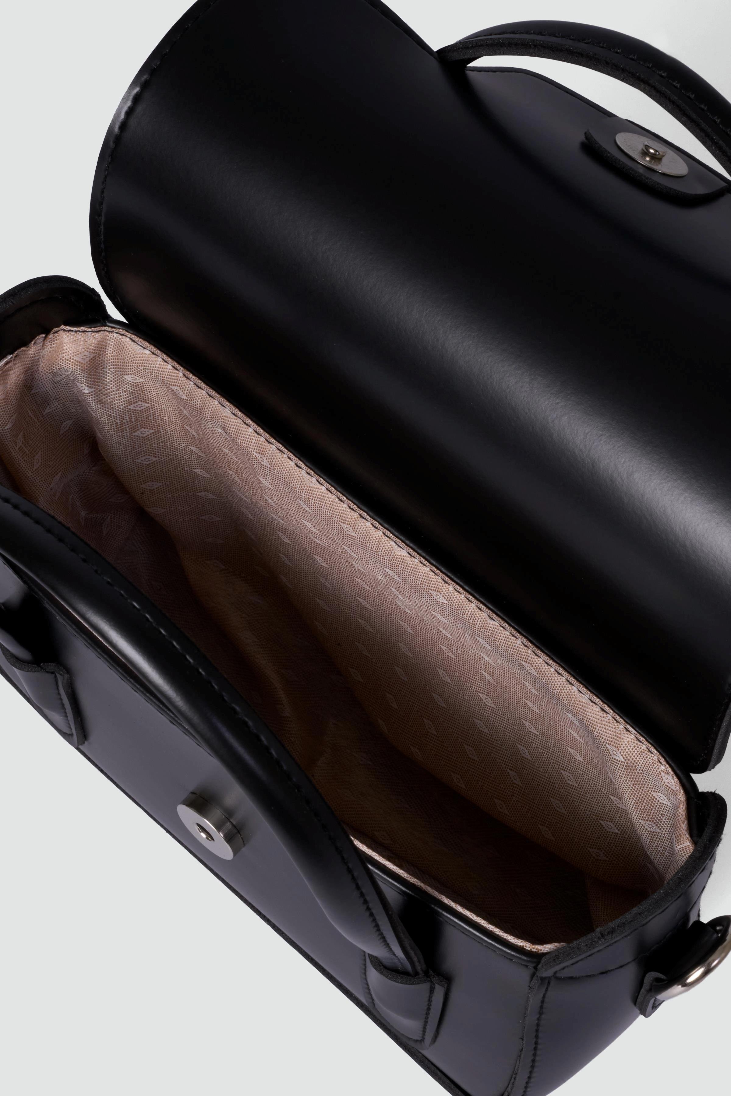 Çift Saplı Kutu Çanta Siyah