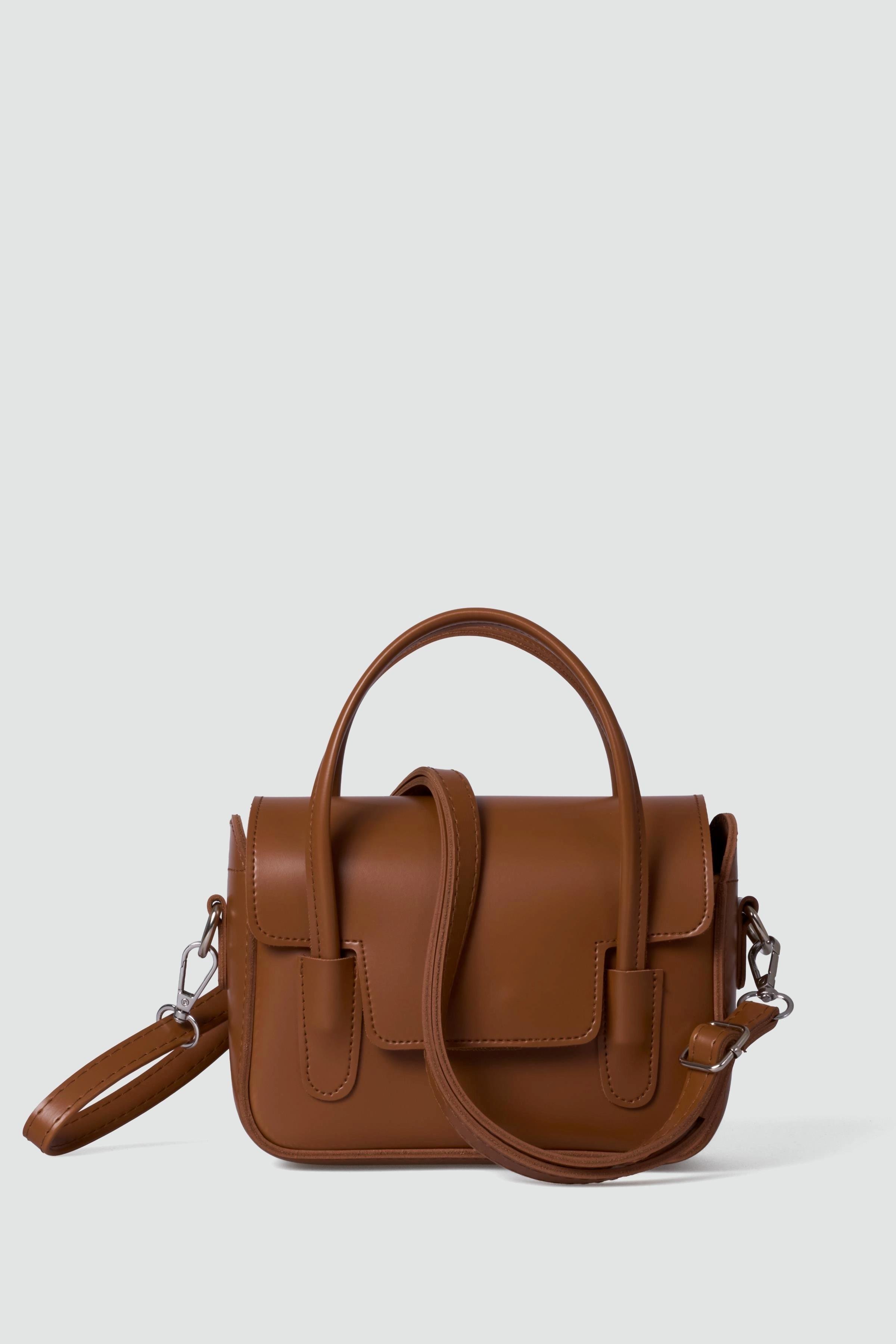 Çift Saplı Kutu Çanta Taba