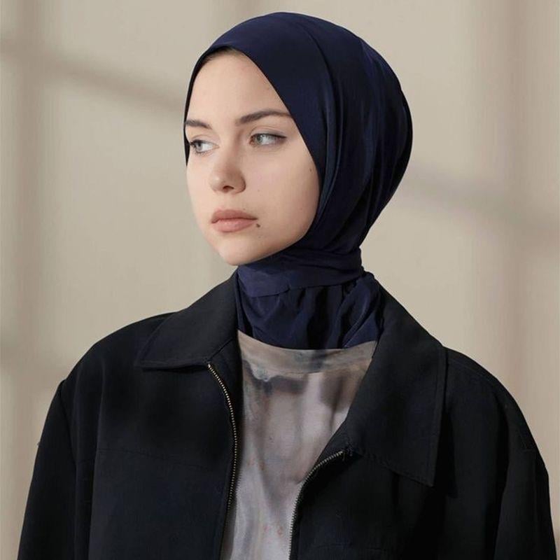 Çıtçıtlı Eşarp Lacivert