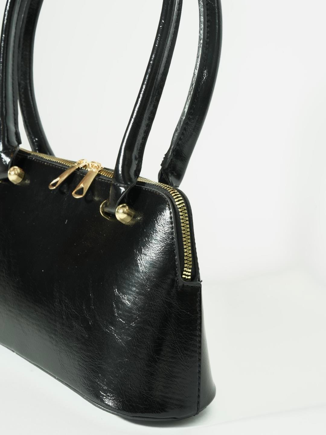 Deri Baget Çanta Siyah