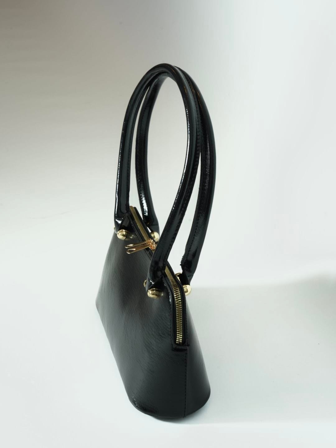 Deri Baget Çanta Siyah