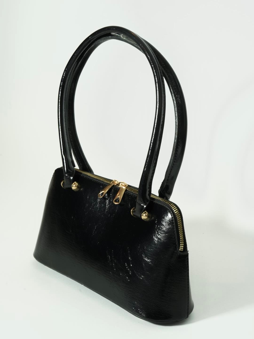 Deri Baget Çanta Siyah