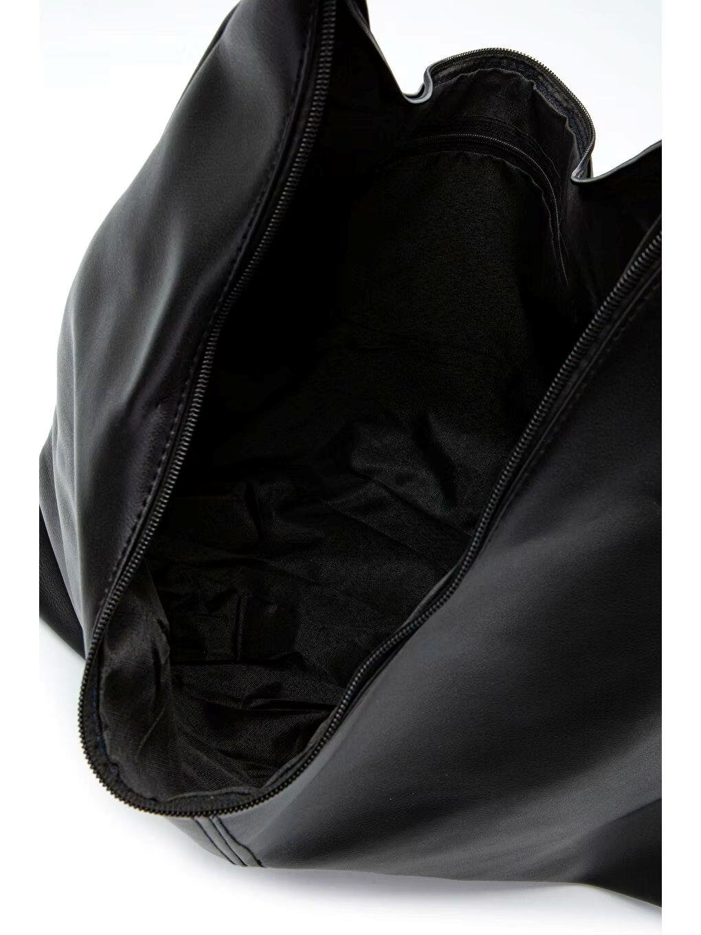 Deri Omuz Çantası Siyah