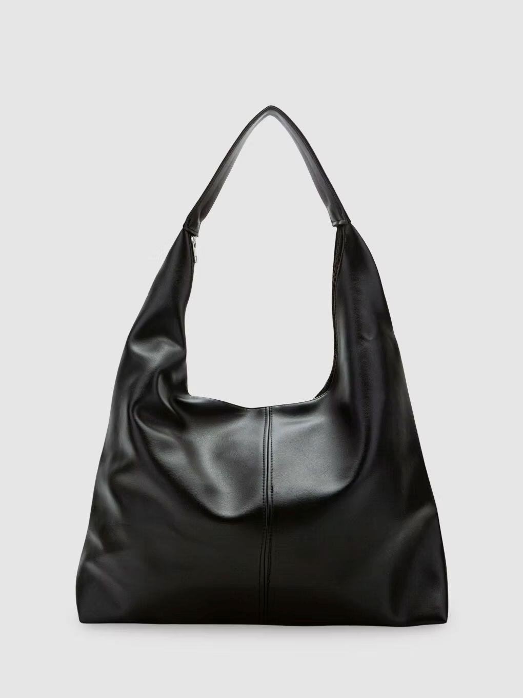 Deri Omuz Çantası Siyah