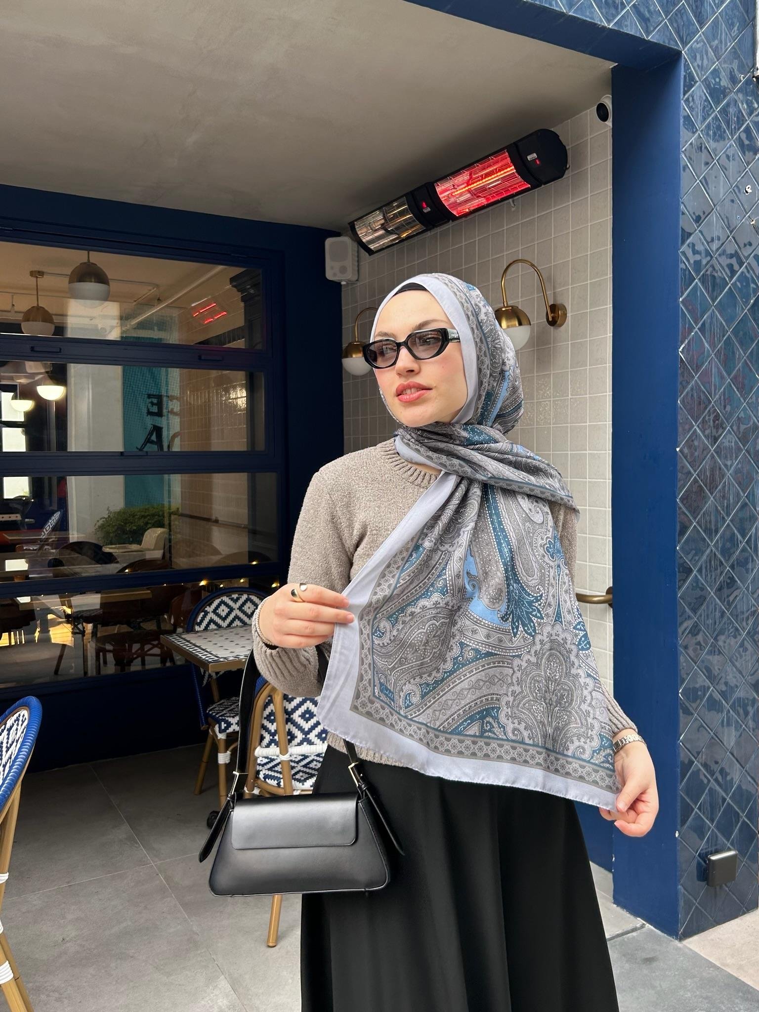 Etnik Desenli Şal GRİ