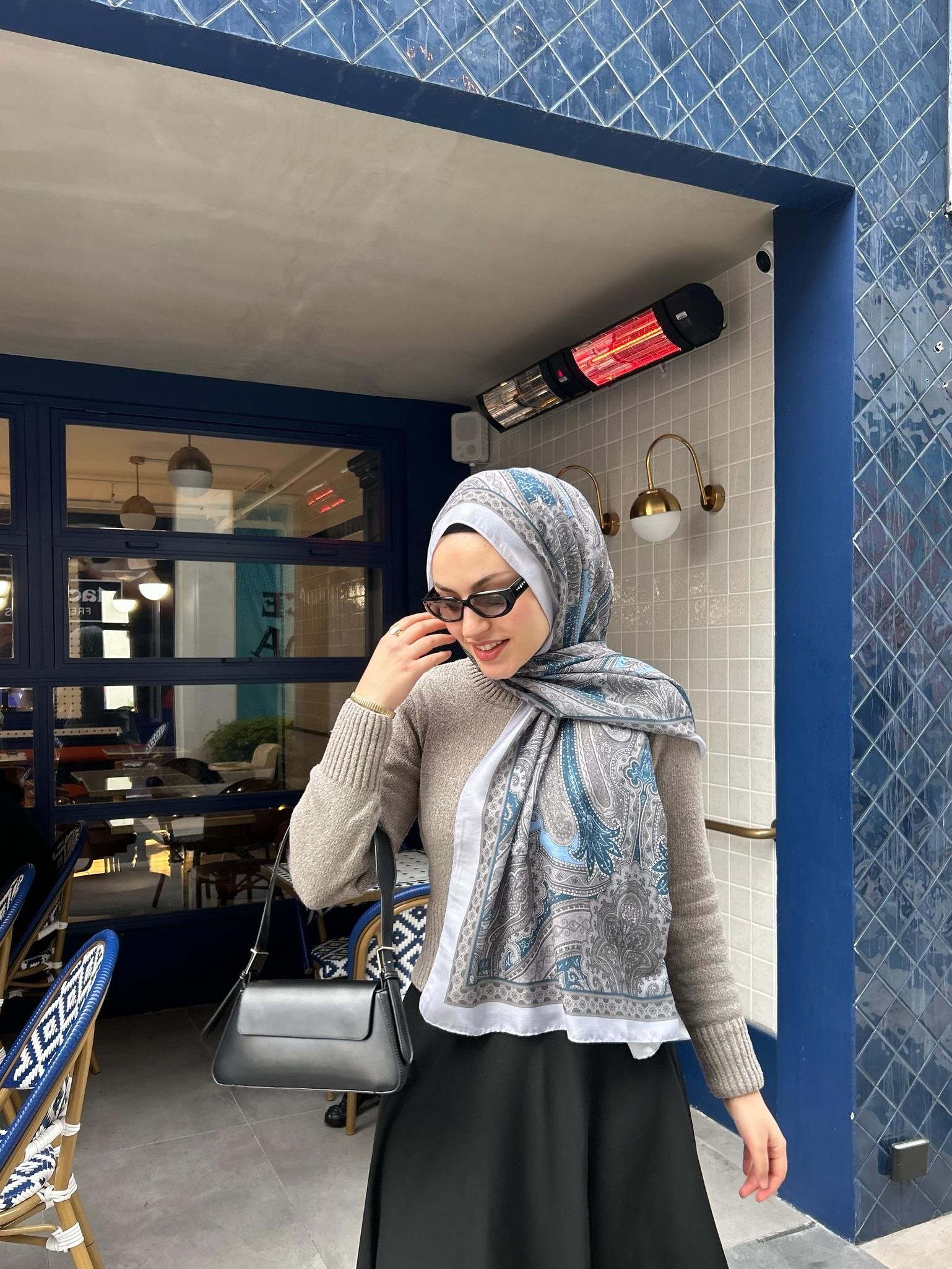 Etnik Desenli Şal GRİ