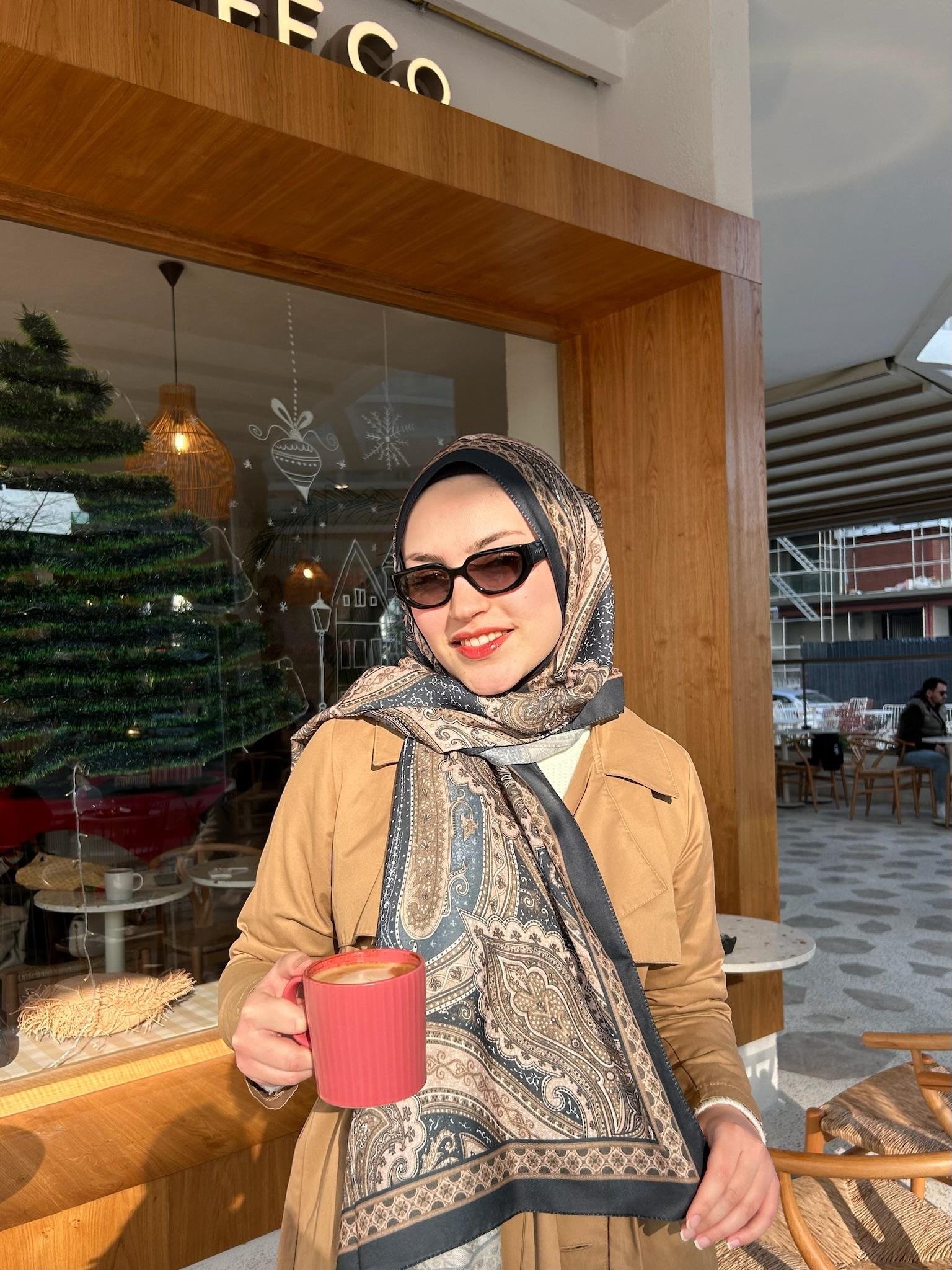 Etnik Desenli Şal LACİVERT