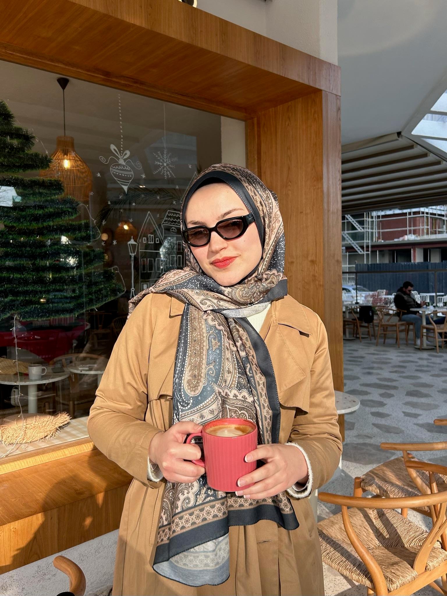 Etnik Desenli Şal LACİVERT