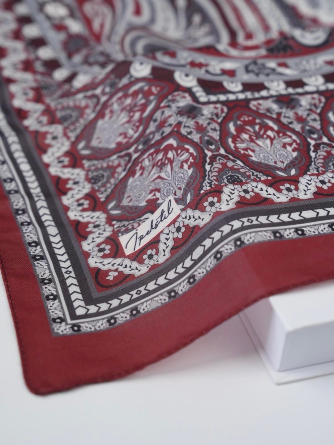 Etnik Noura Desen Şal Bordo