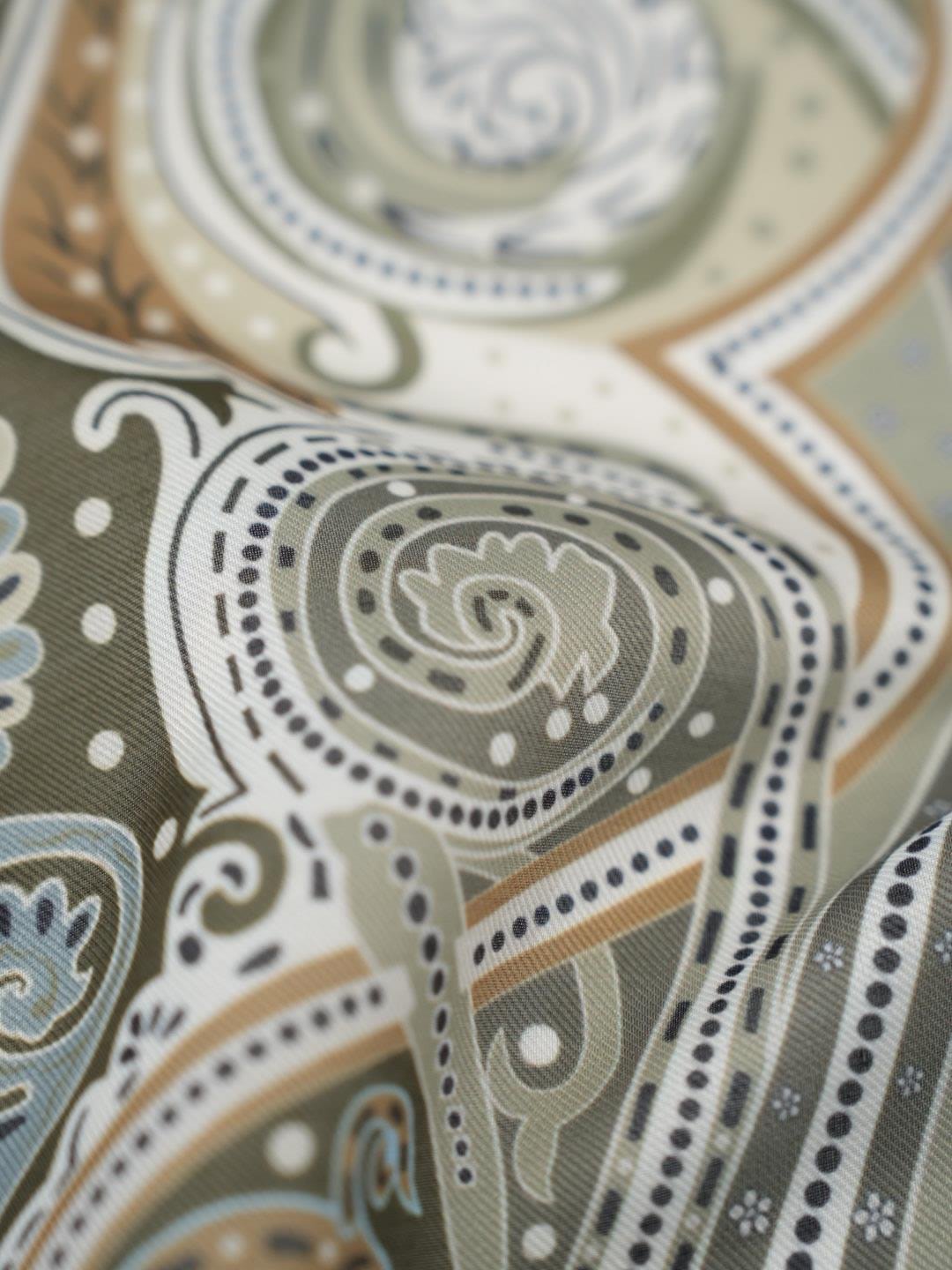 Etnik Noura Desen Şal Haki Yeşil