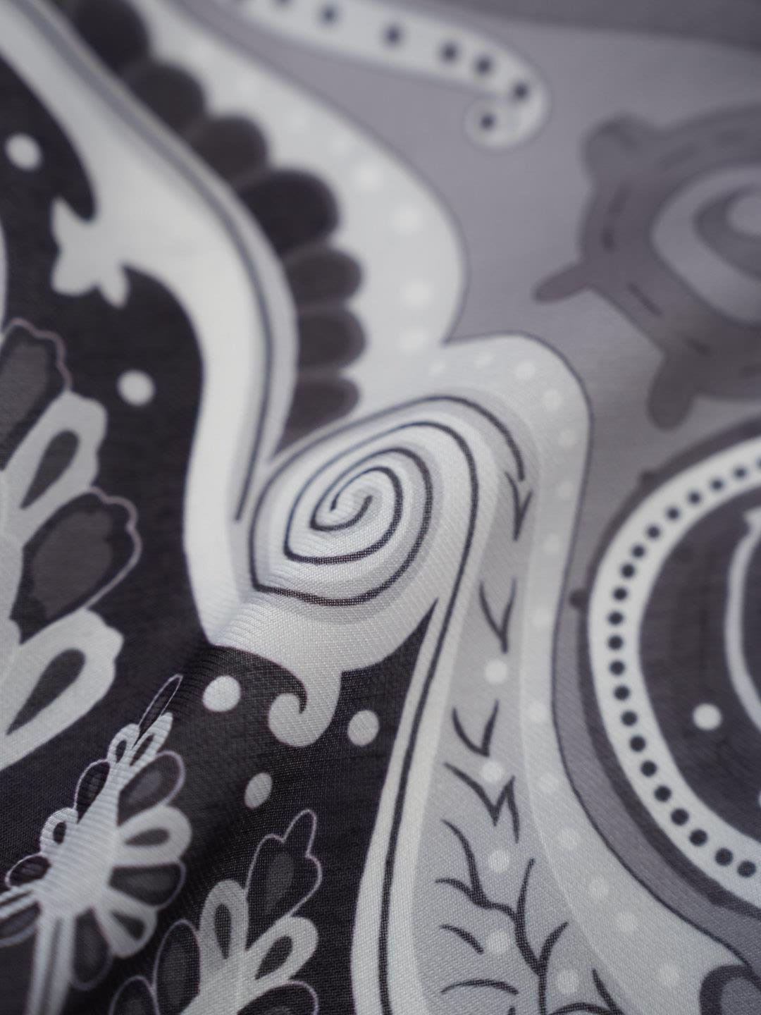 Etnik Noura Desen Şal Siyah