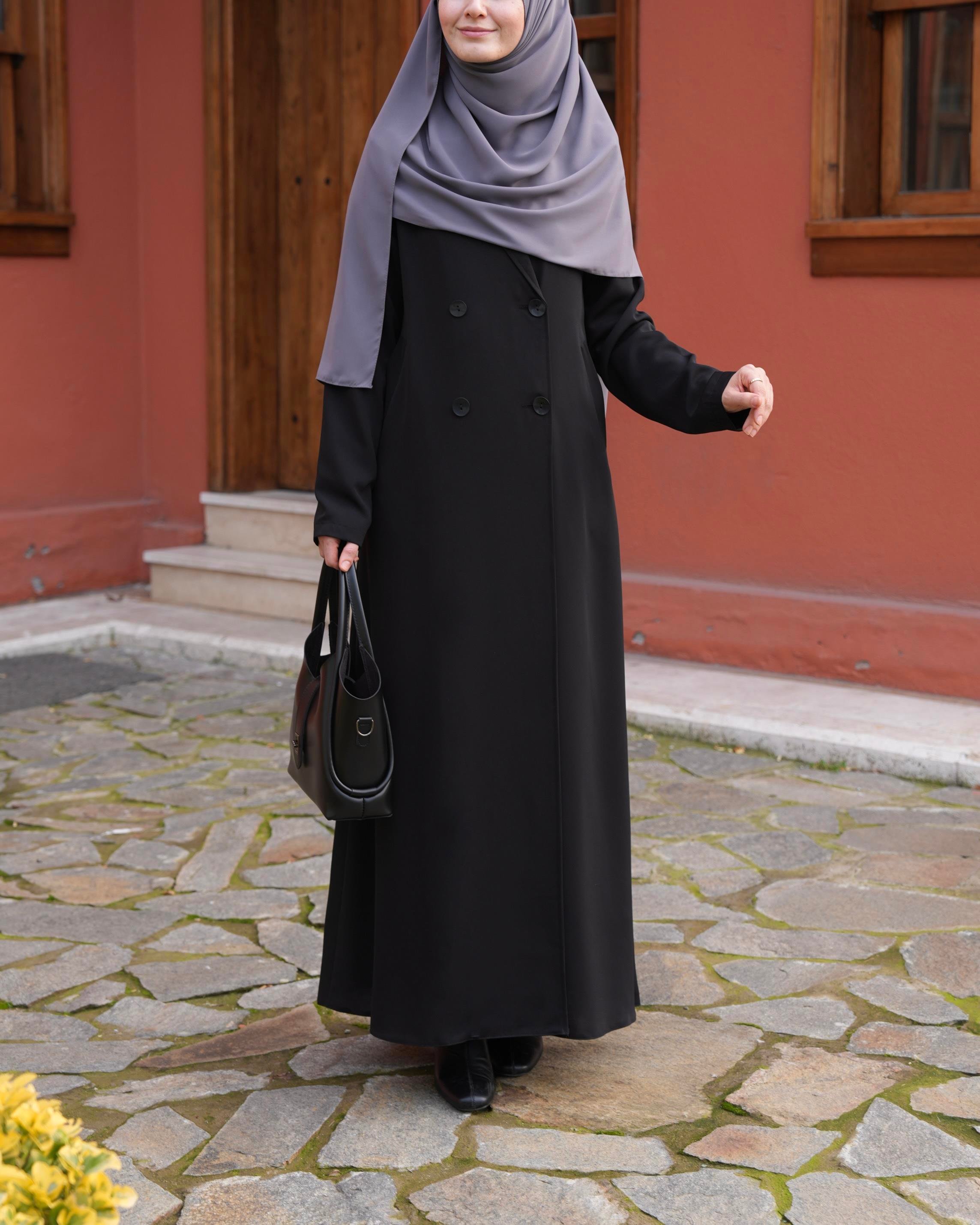 Kruvaze Trench SİYAH