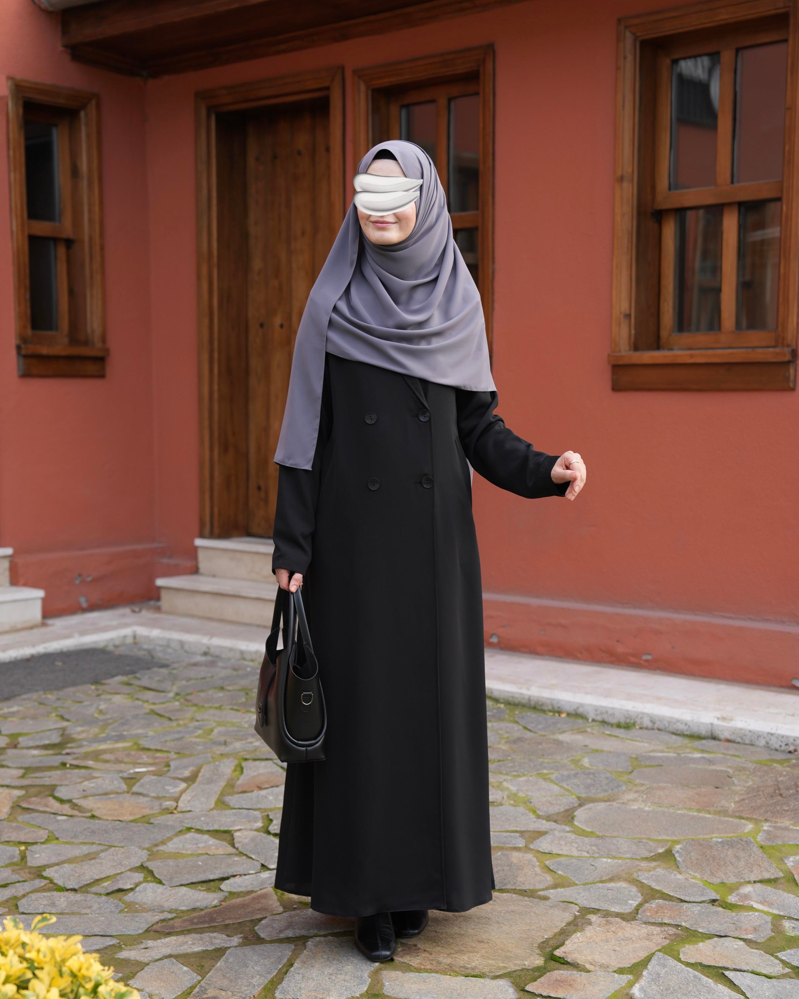 Kruvaze Trench SİYAH