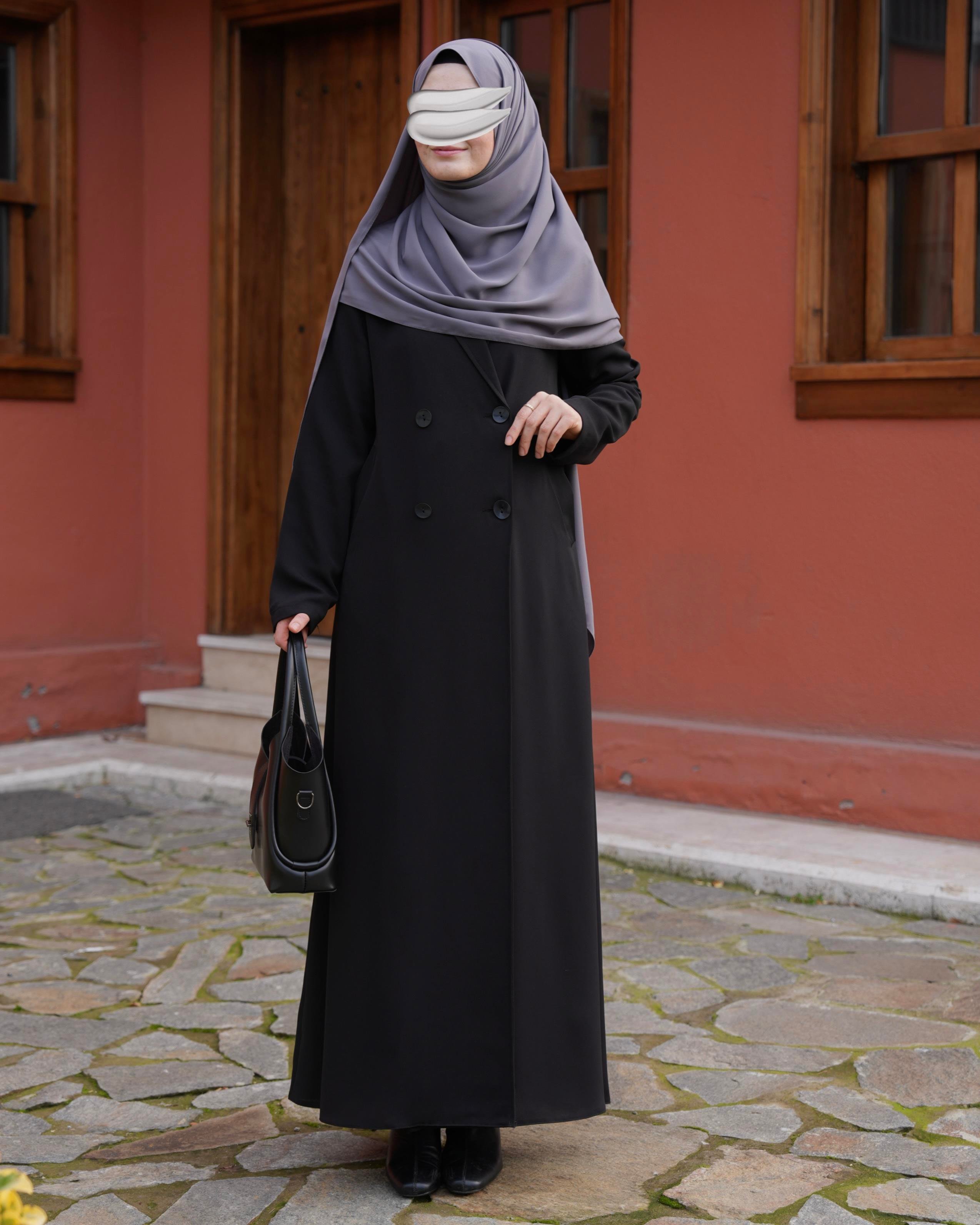Kruvaze Trench SİYAH