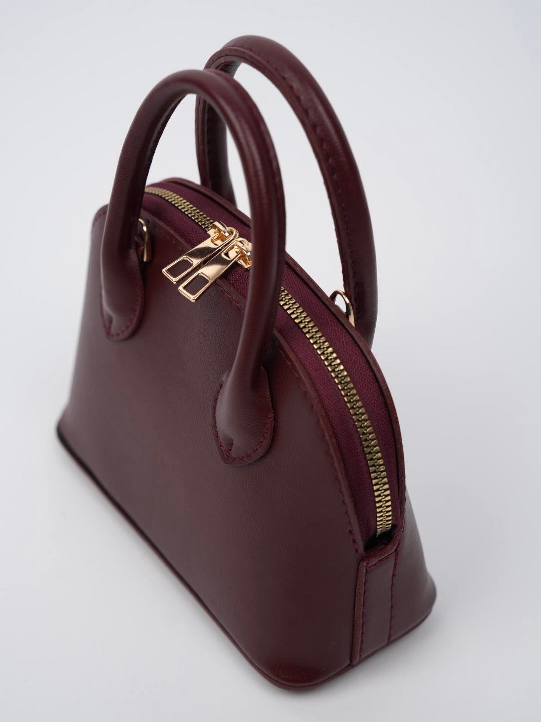 Küçük D Model Çanta Bordo
