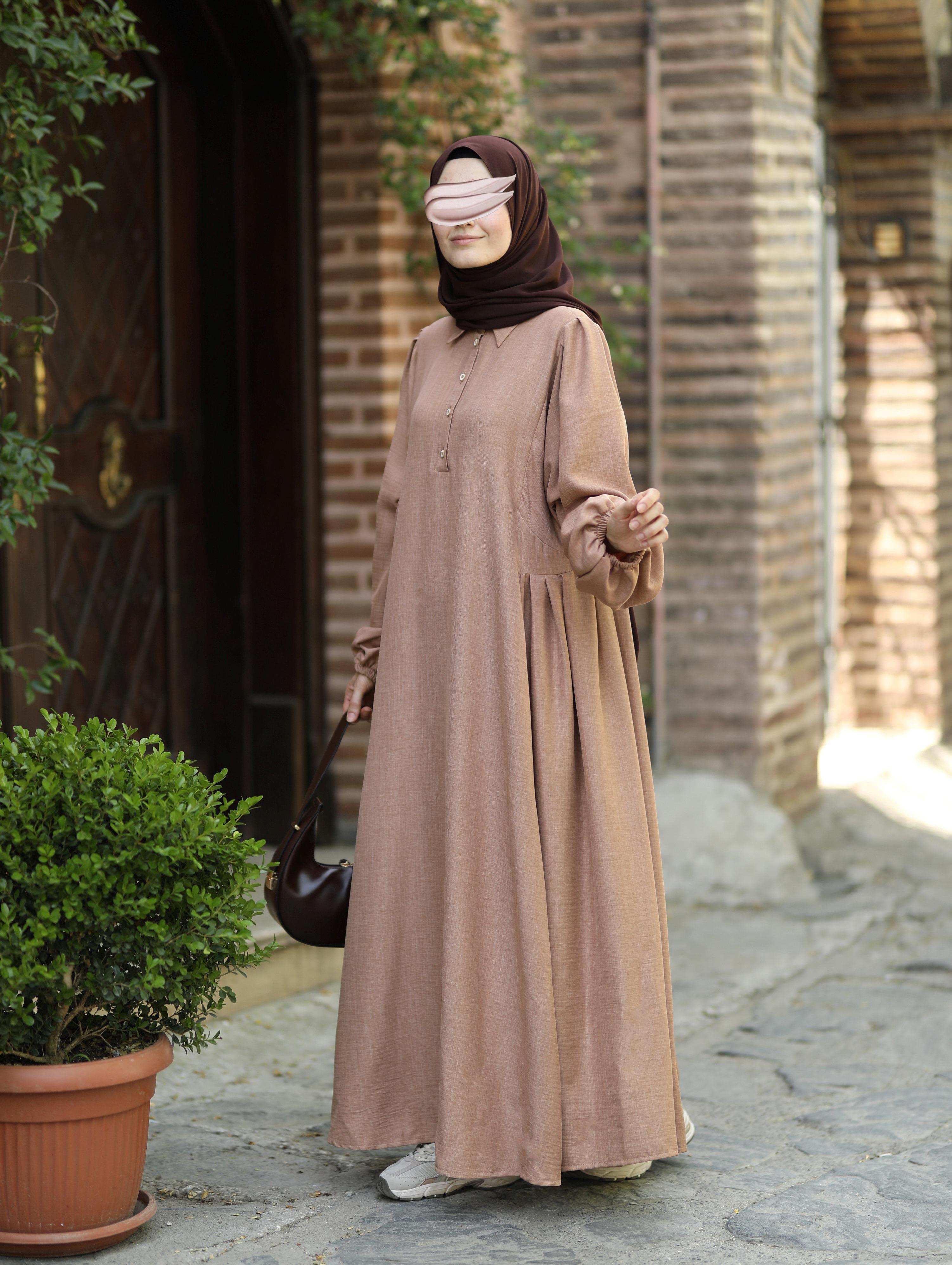 Mavera Sütlü Kahve Elbise