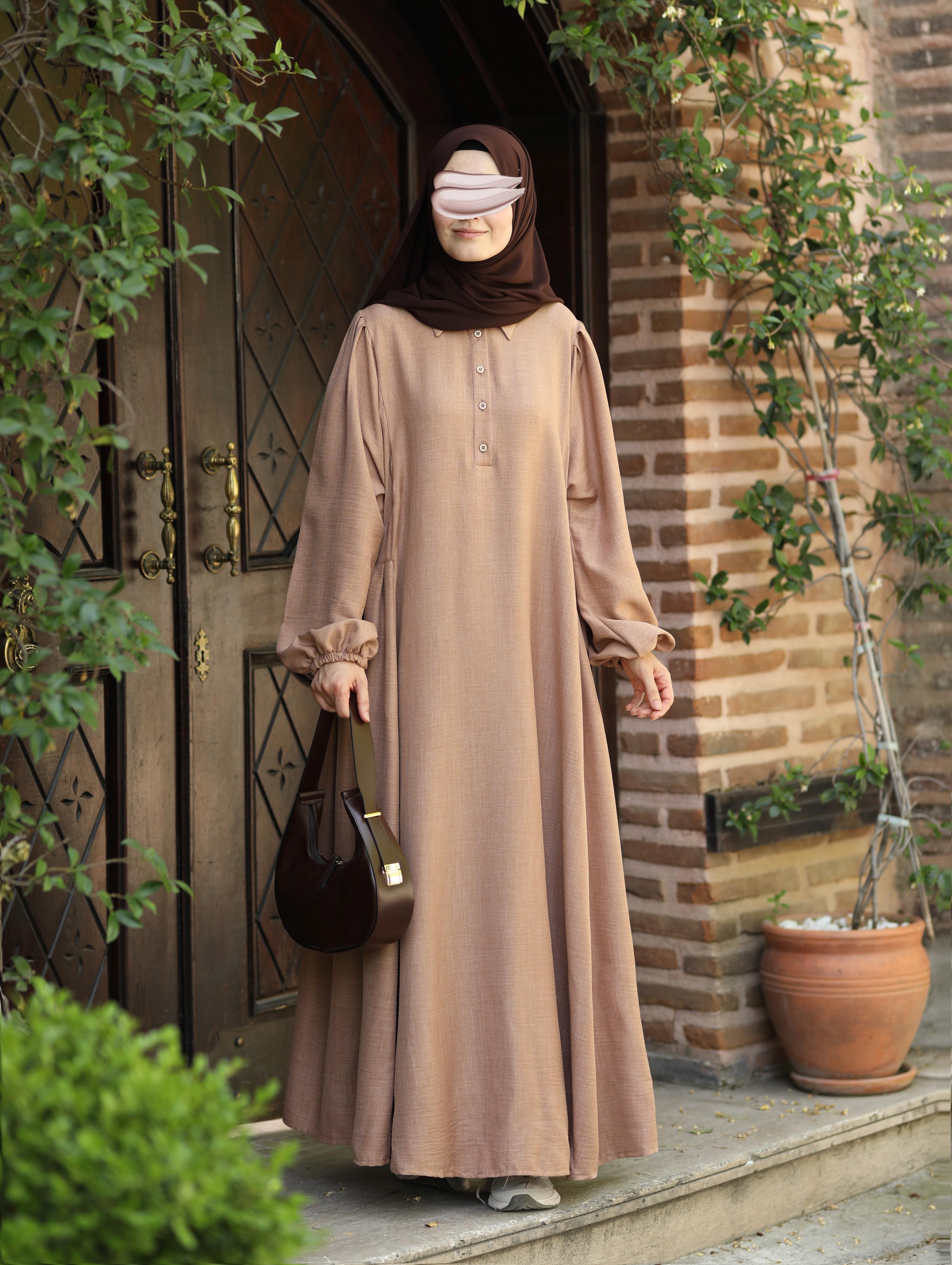 Mavera Sütlü Kahve Elbise