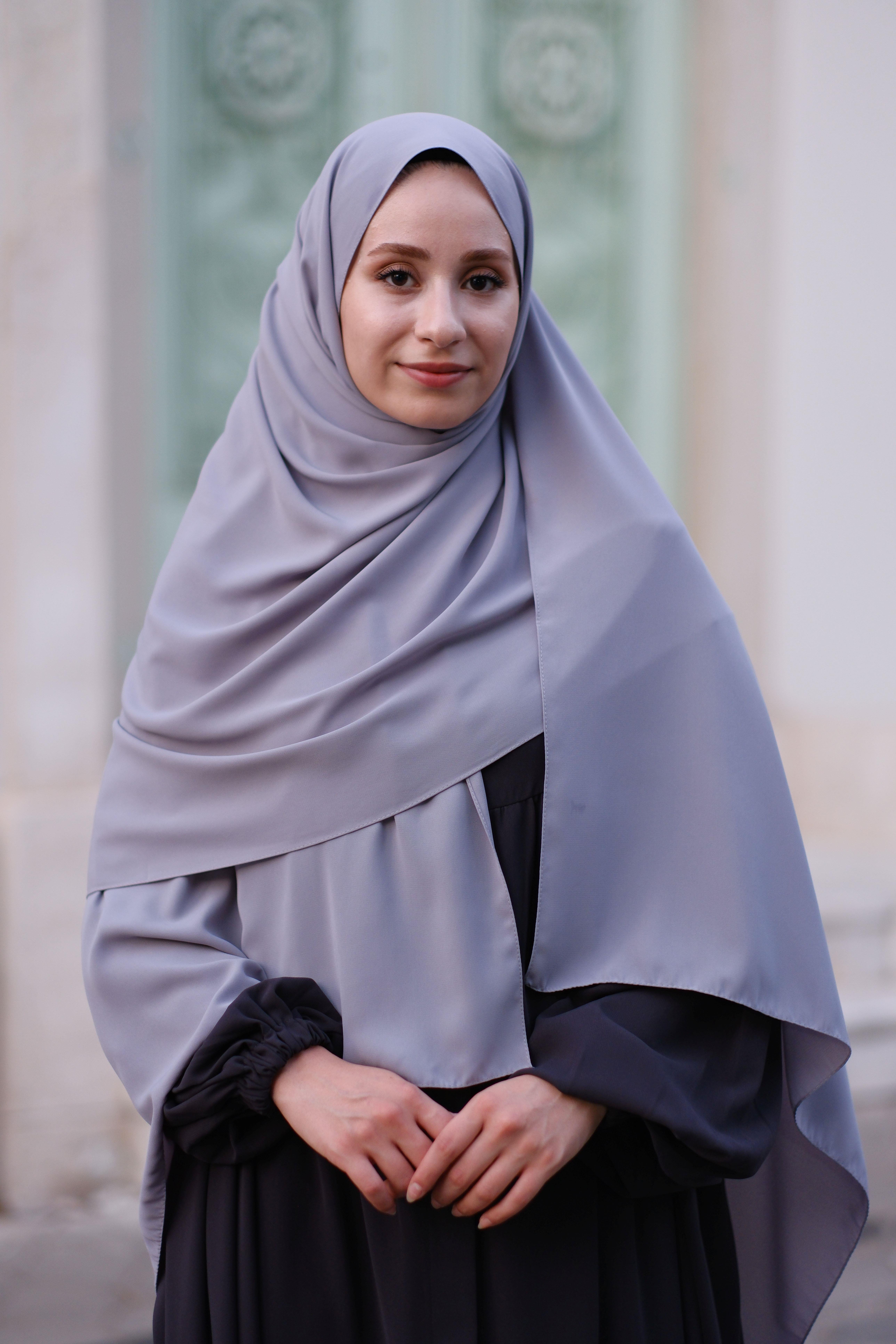 Medine İpeği Şal Açık Gri