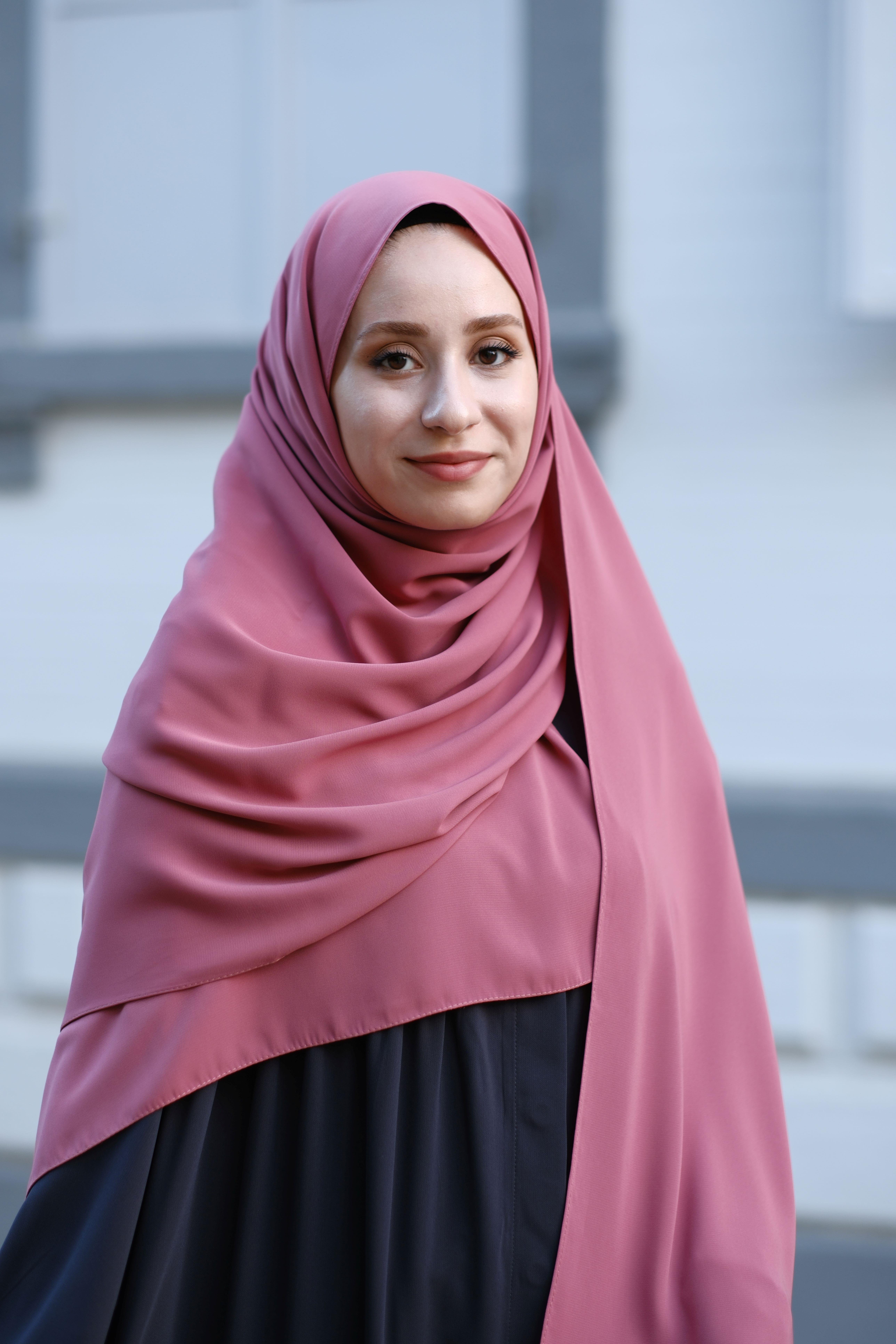 Medine İpeği Şal Gül Kurusu