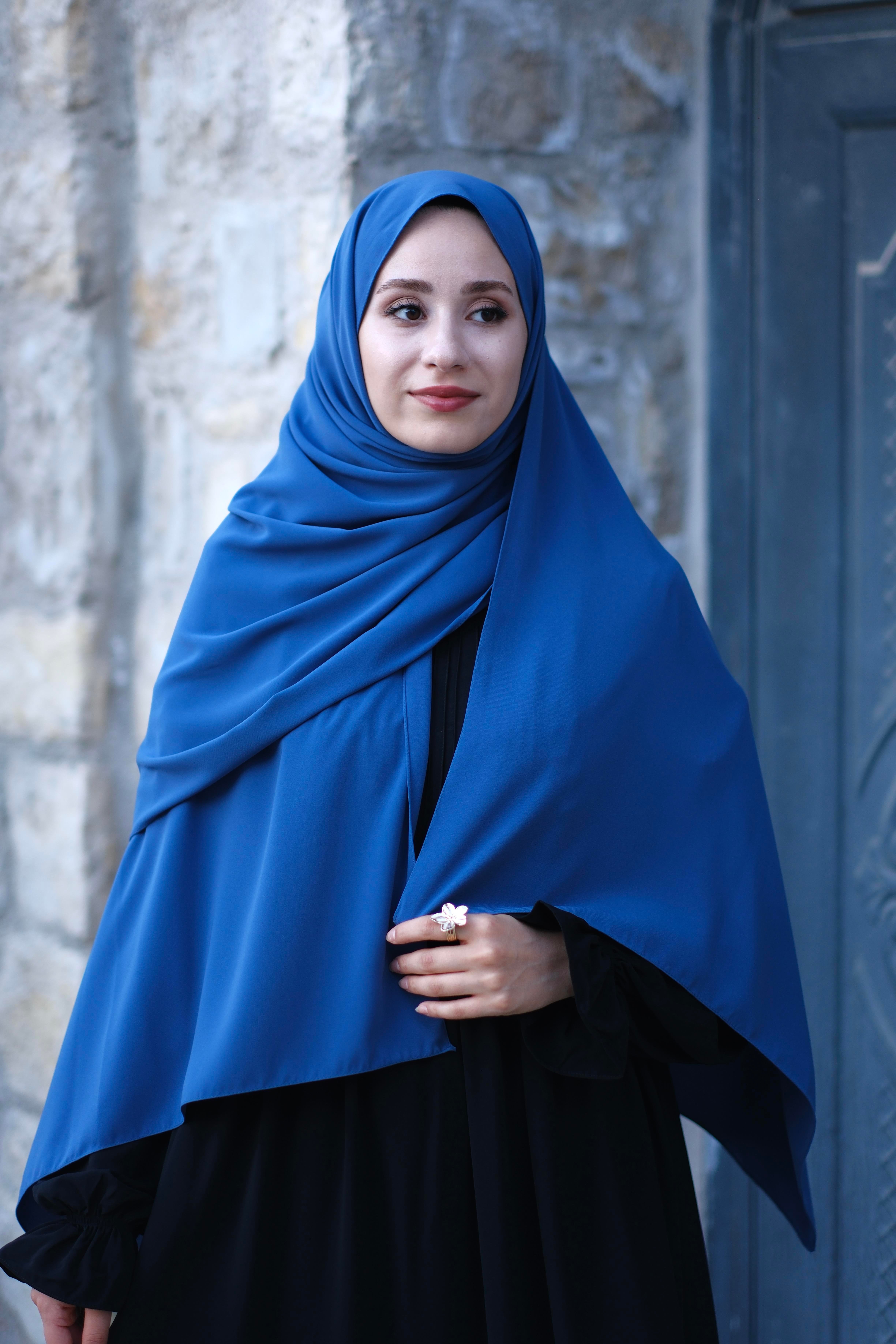 Medine İpeği Şal İndigo
