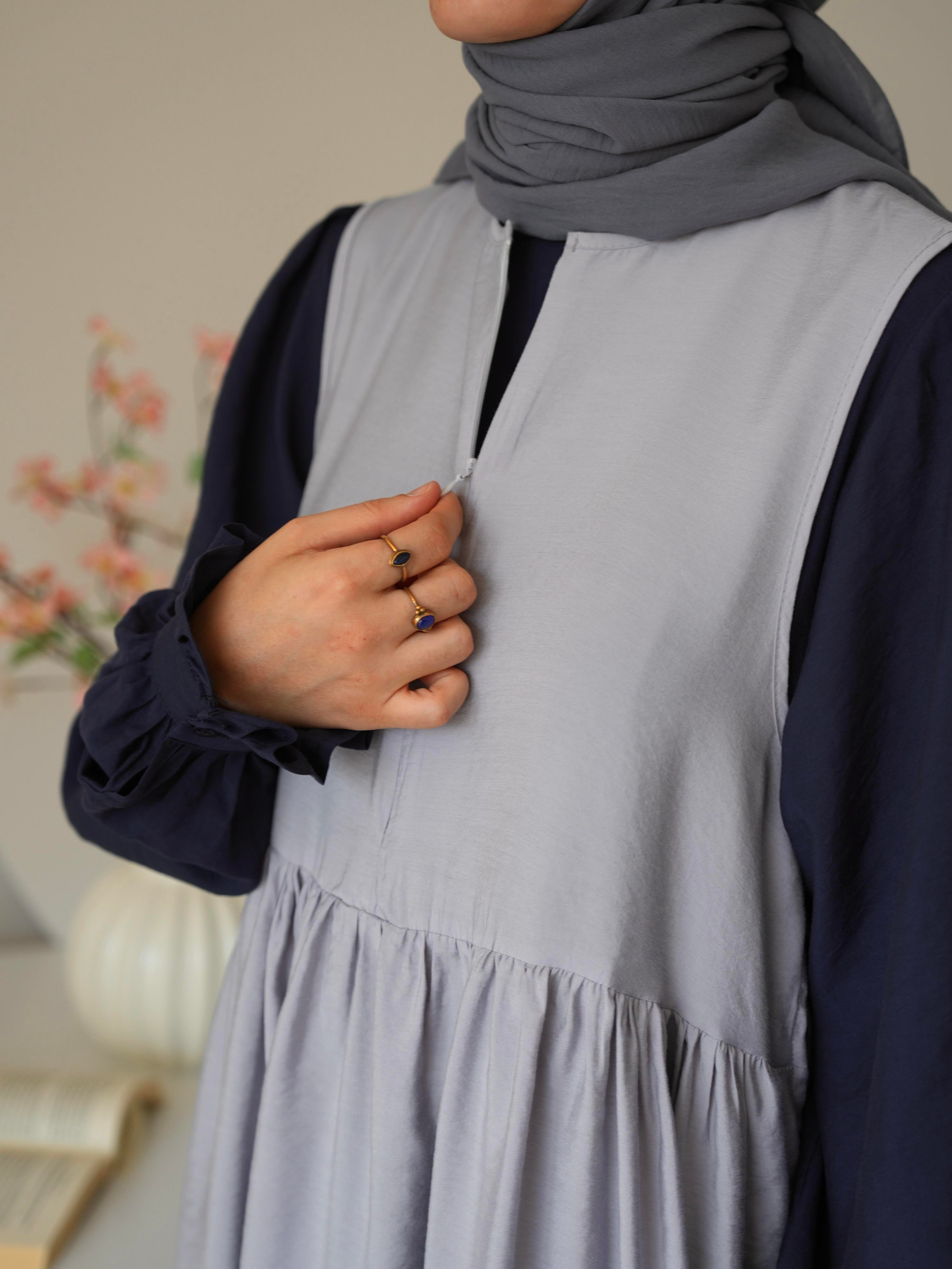 Modal Bağlamalı Jile Açık Gri