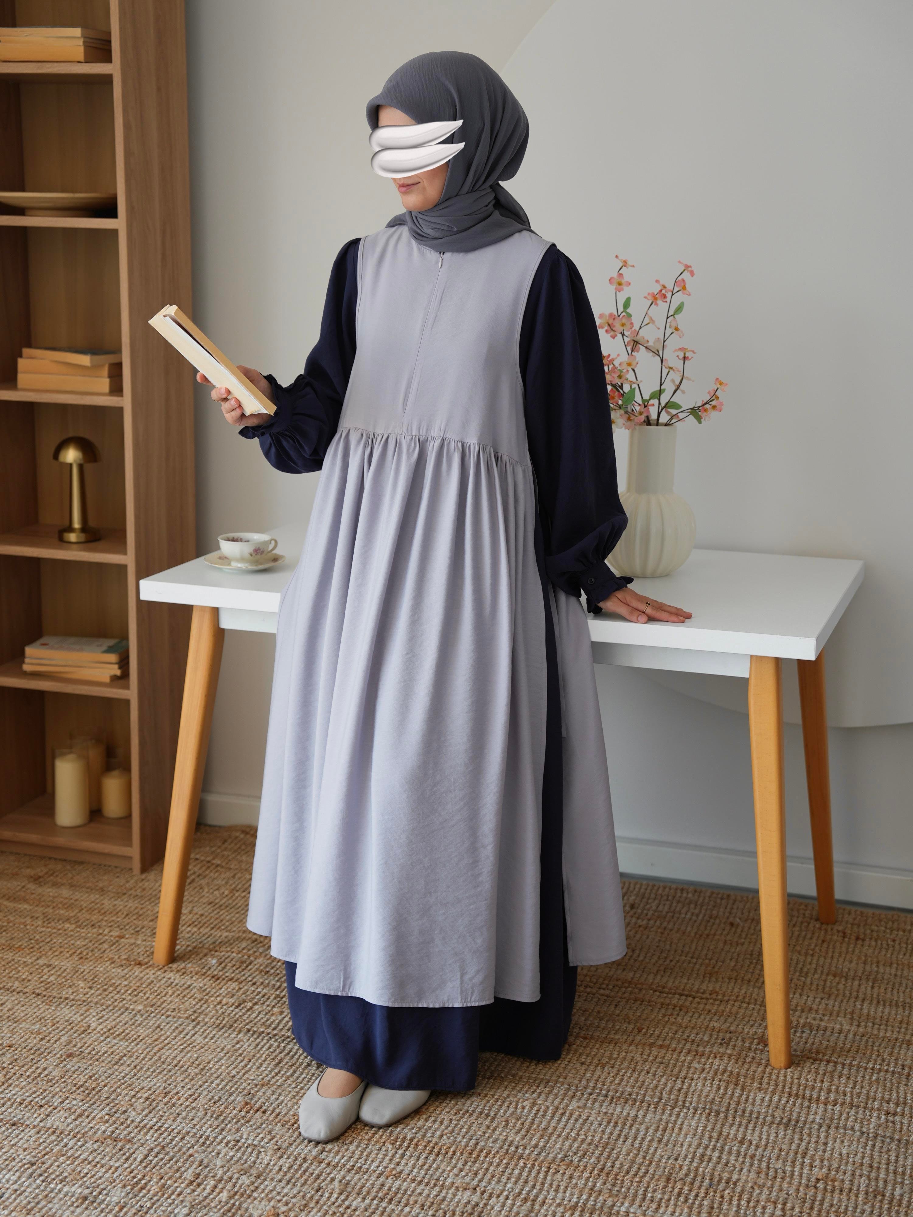 Modal Bağlamalı Jile Açık Gri