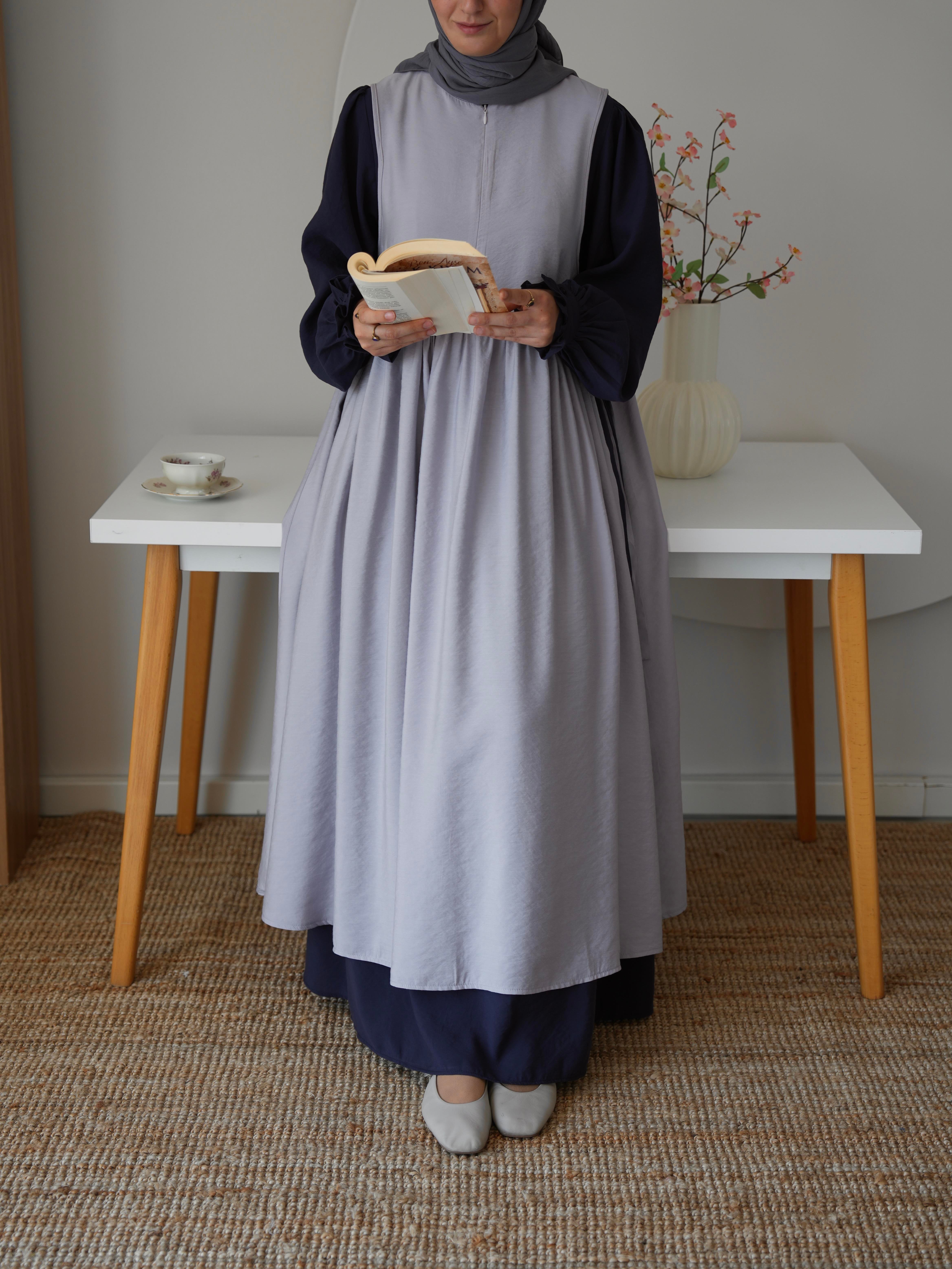 Modal Bağlamalı Jile Açık Gri