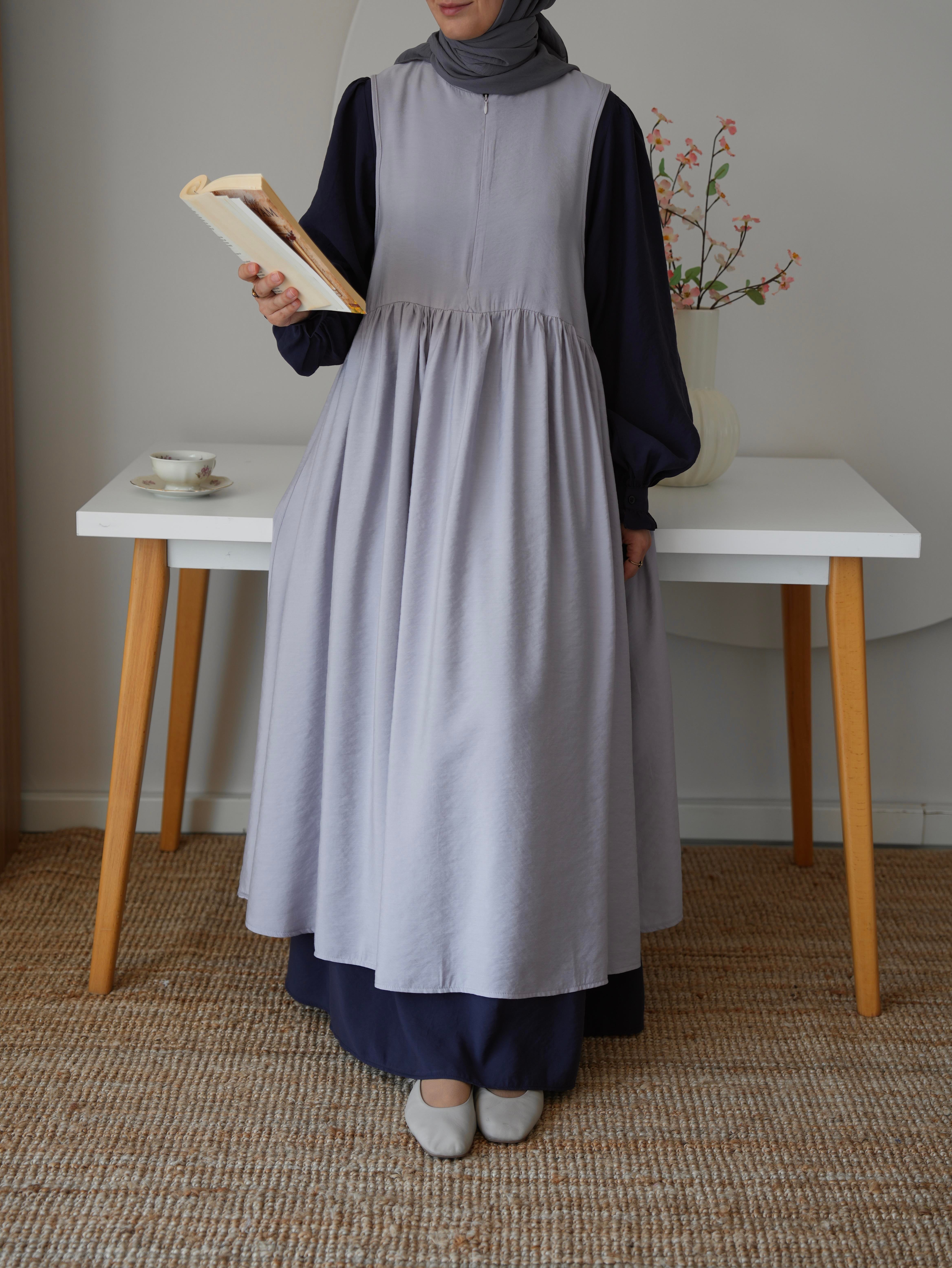 Modal Bağlamalı Jile Açık Gri