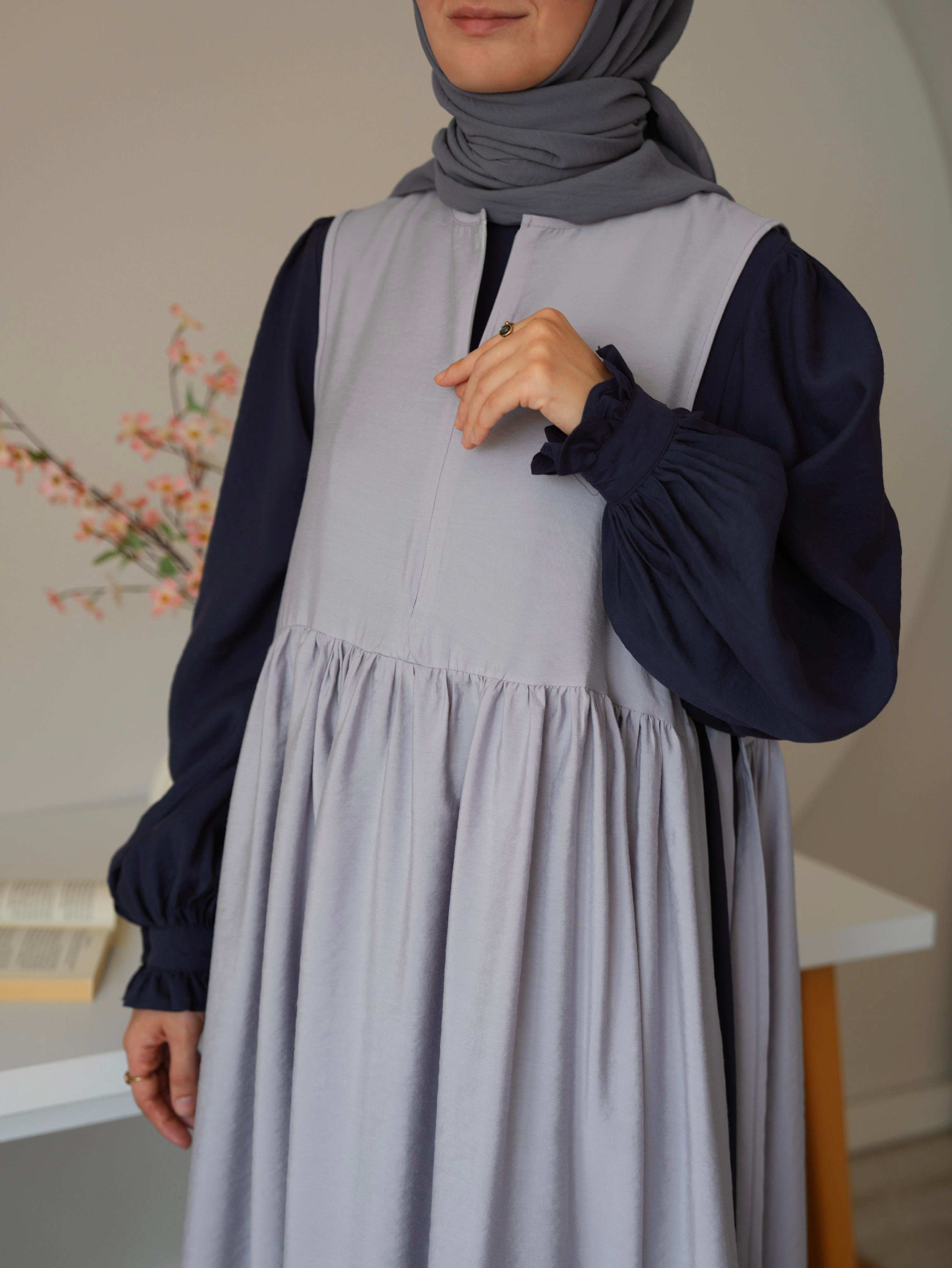 Modal Bağlamalı Jile Açık Gri