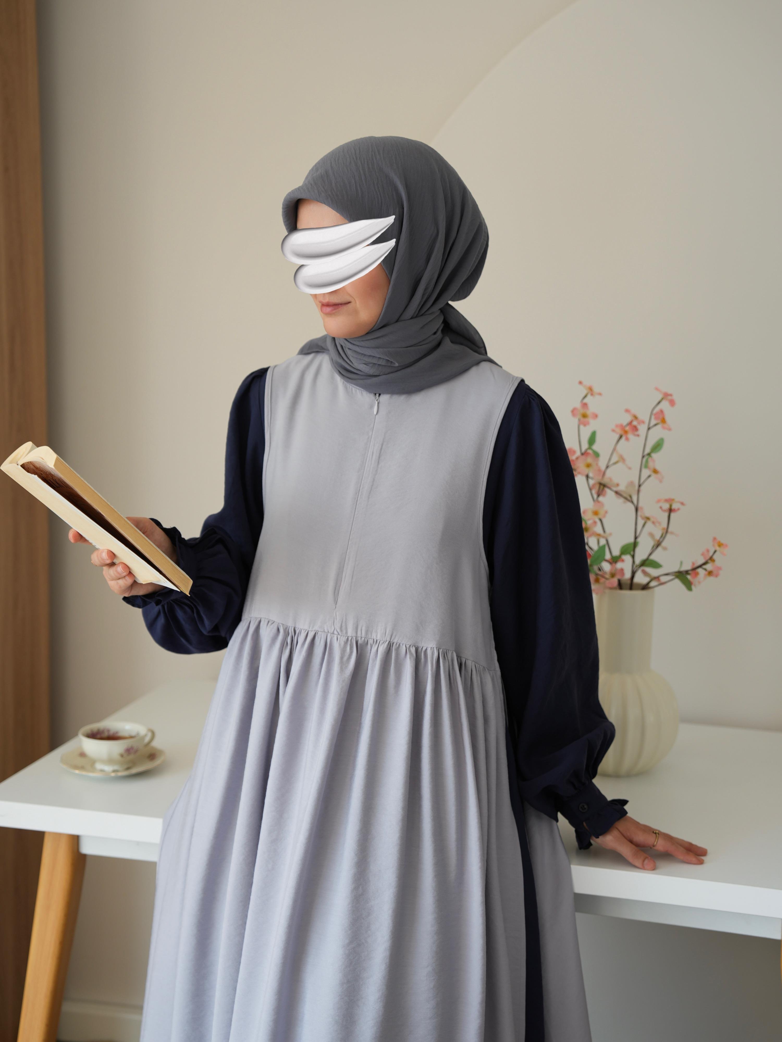 Modal Bağlamalı Jile Açık Gri