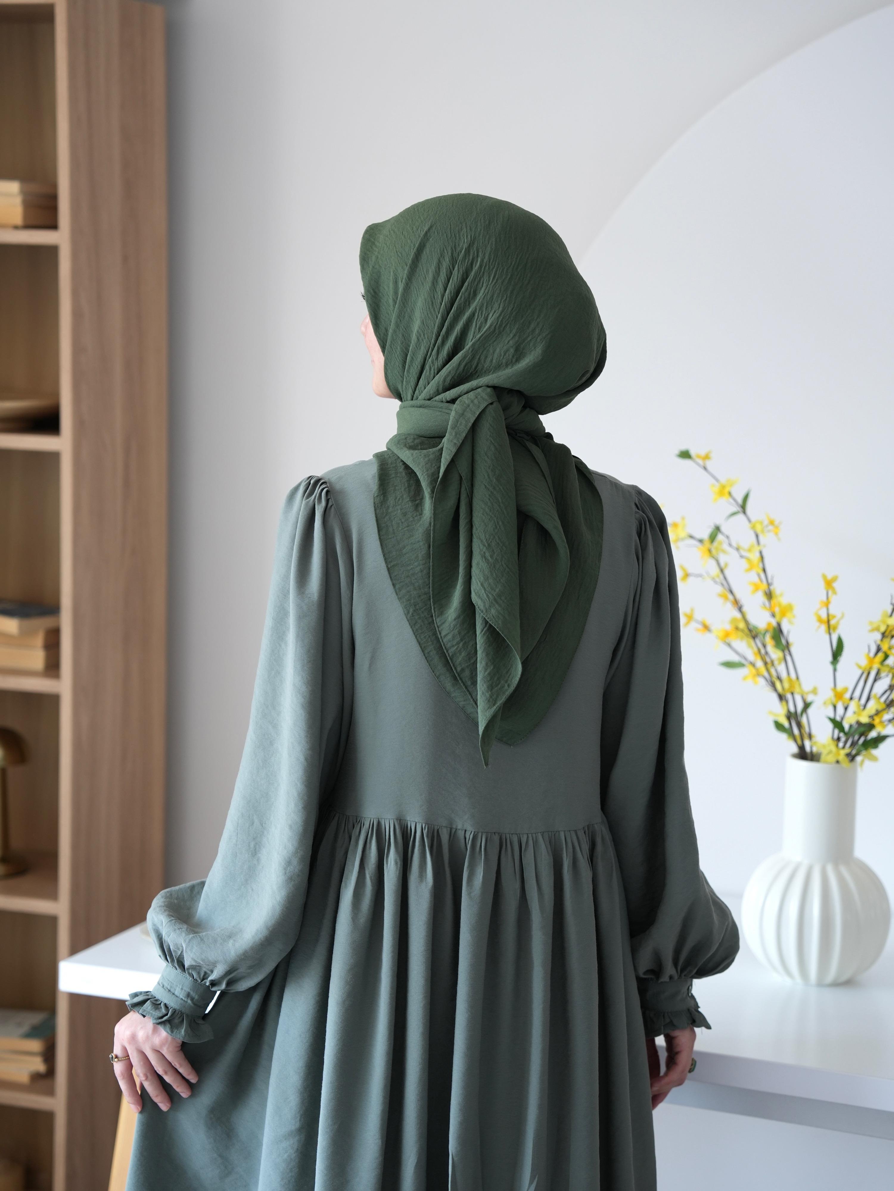 Modal Büzgülü Elbise Soft Mint