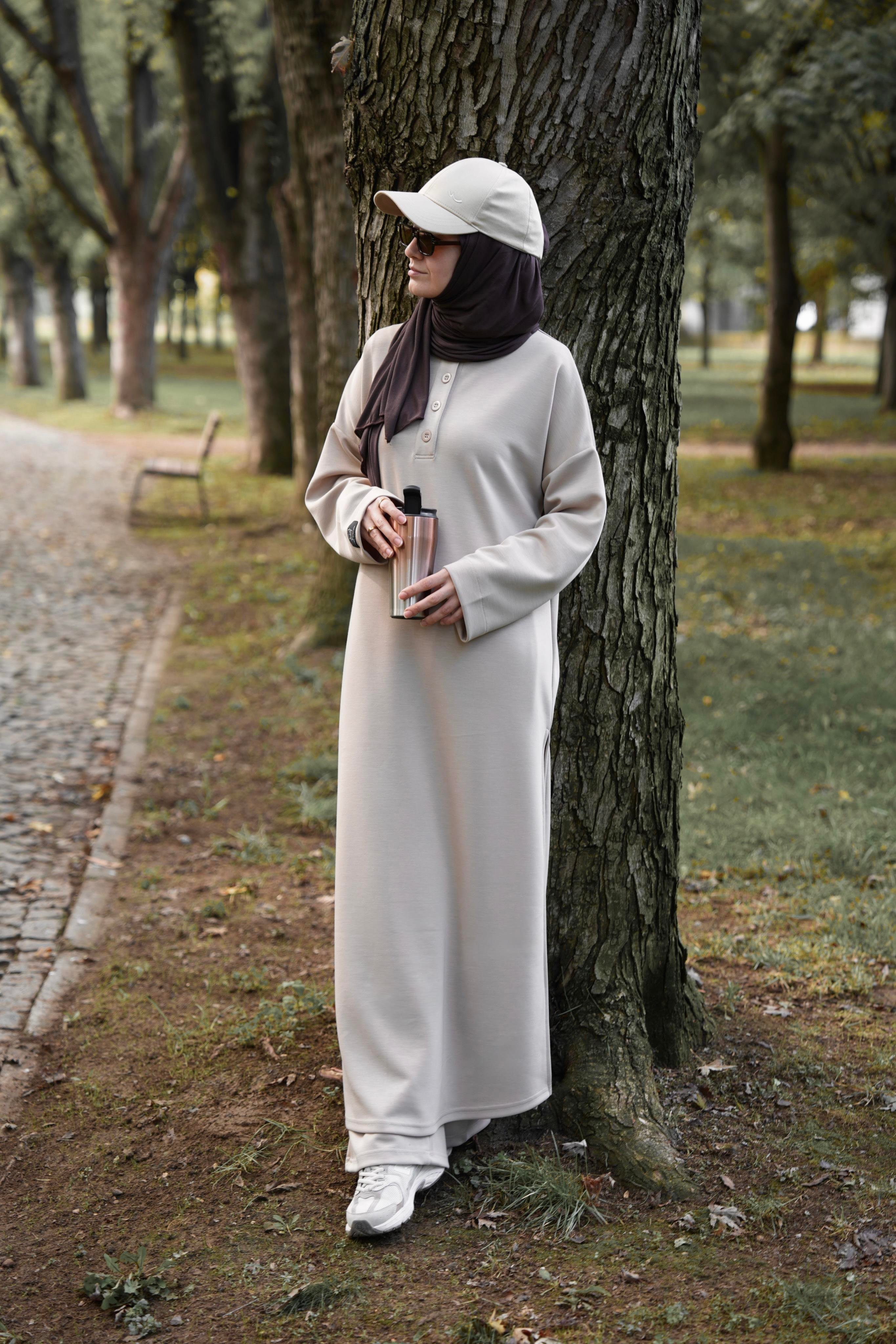 Modal Pantolonlu Takım Bej