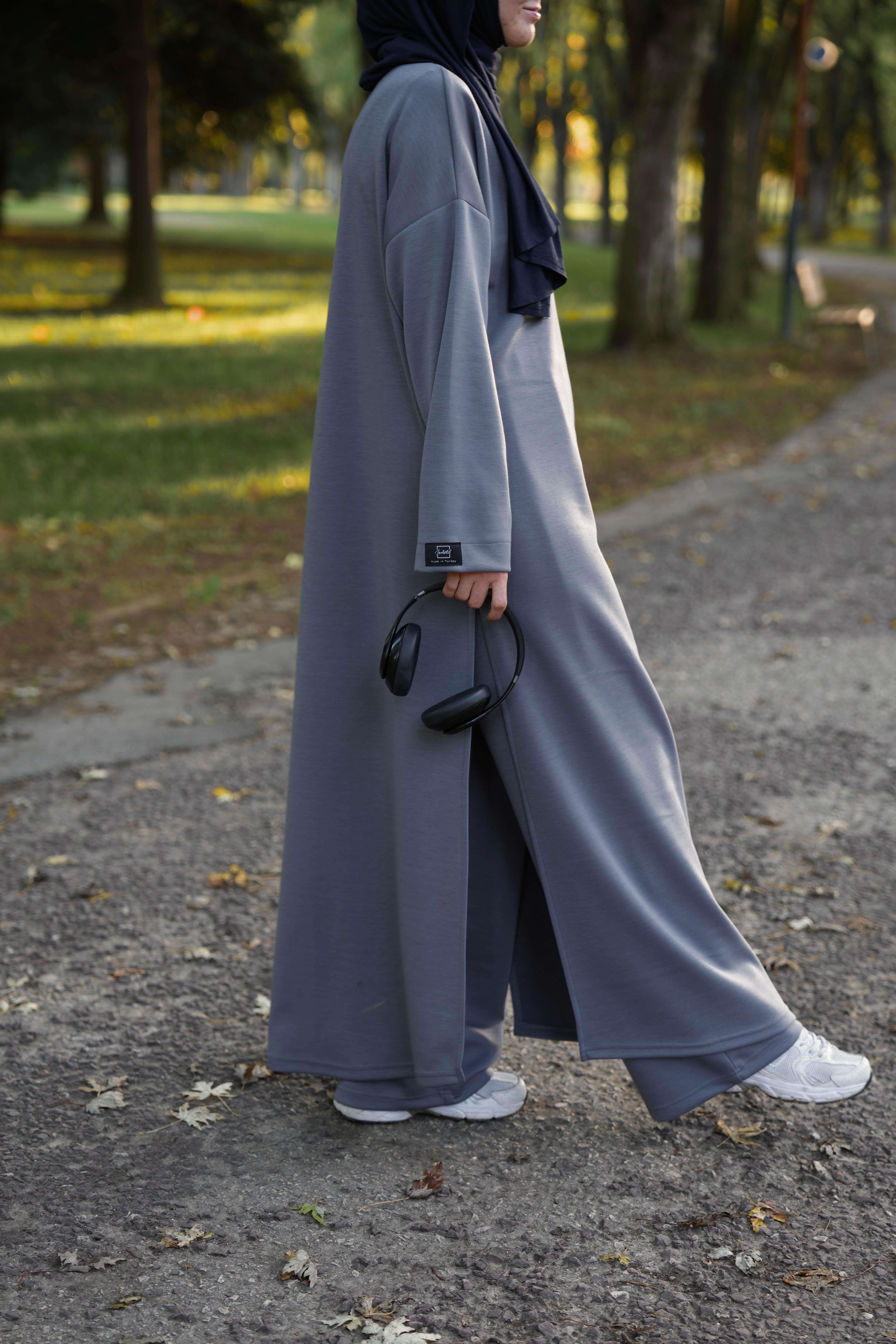 Modal Pantolonlu Takım Gri