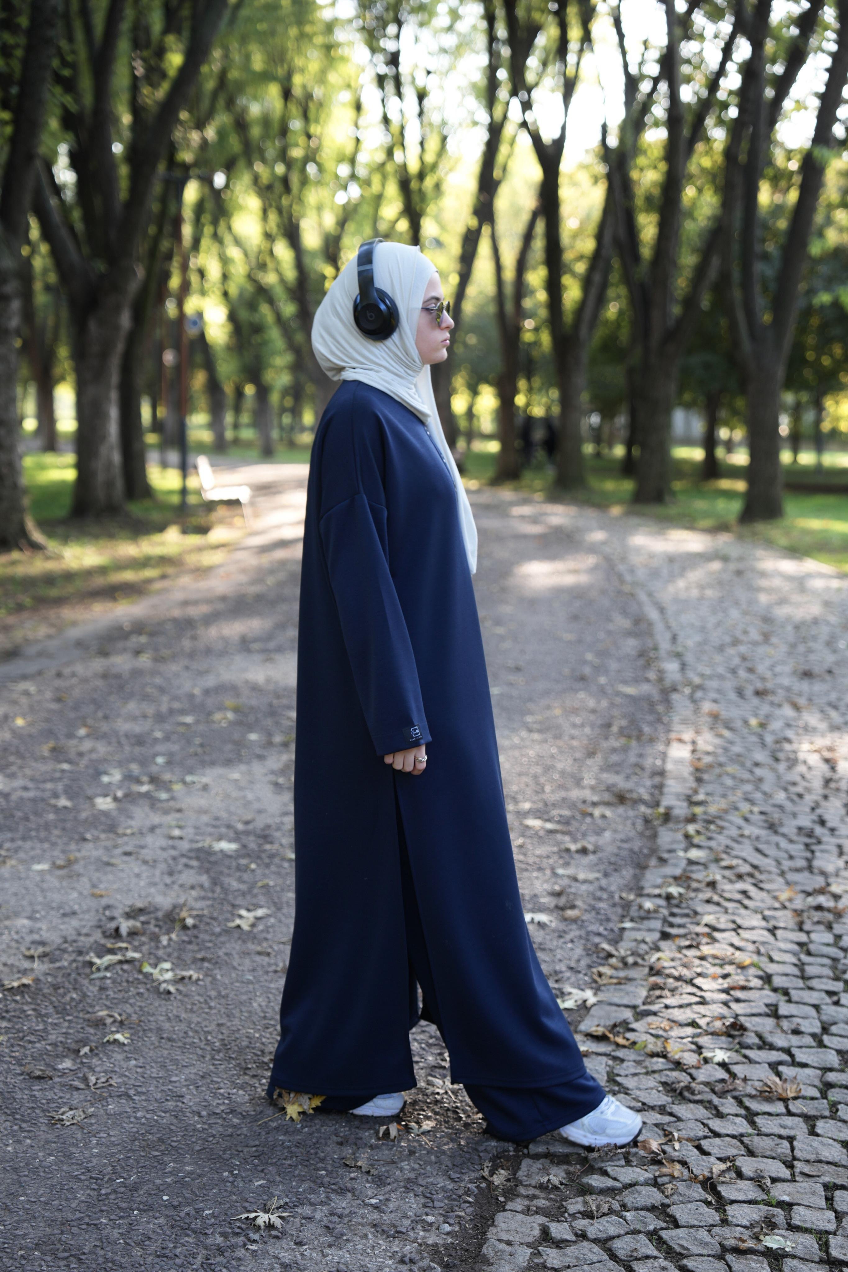 Modal Pantolonlu Takım Lacivert