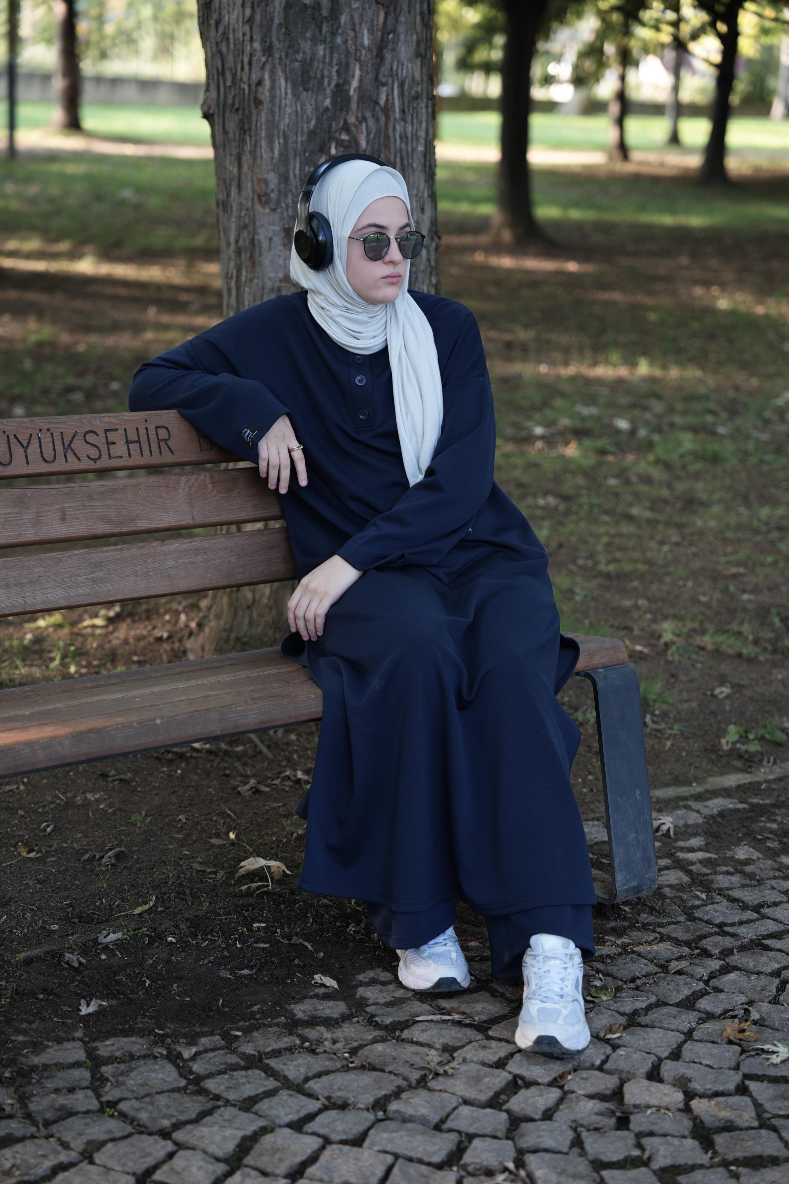 Modal Pantolonlu Takım Lacivert