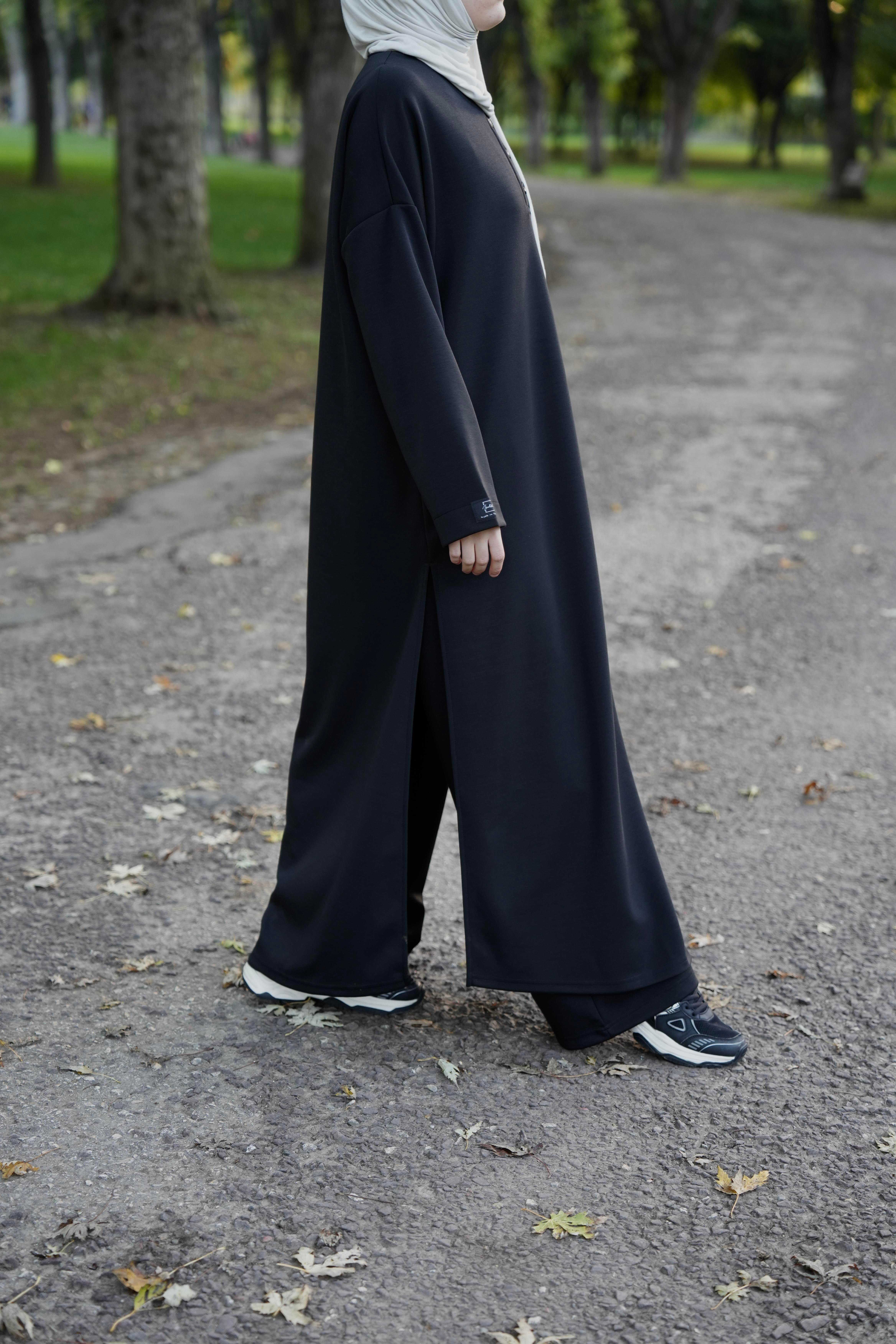 Modal Pantolonlu Takım Siyah