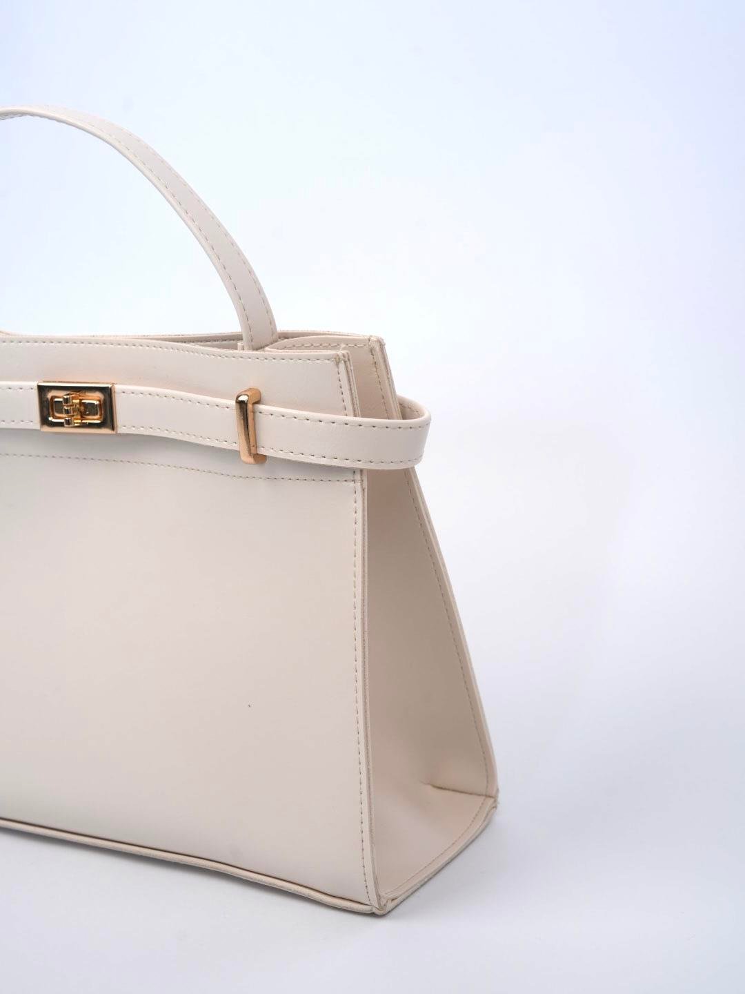 Ön Kilitli Çanta Bej