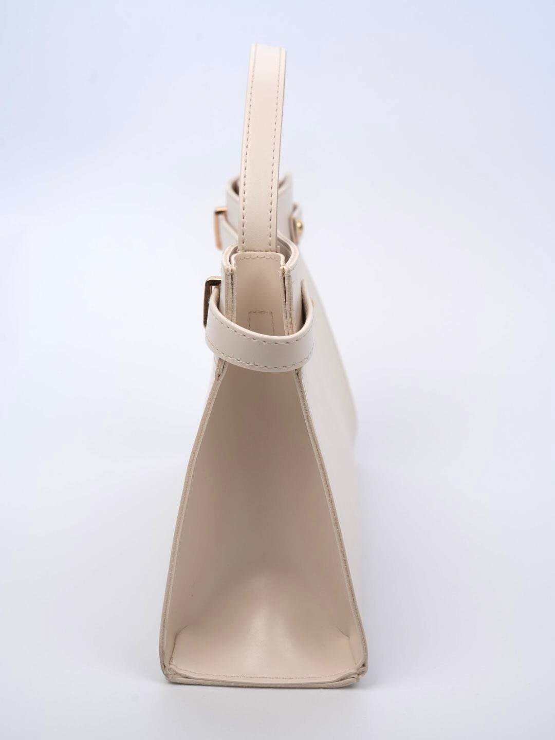 Ön Kilitli Çanta Bej