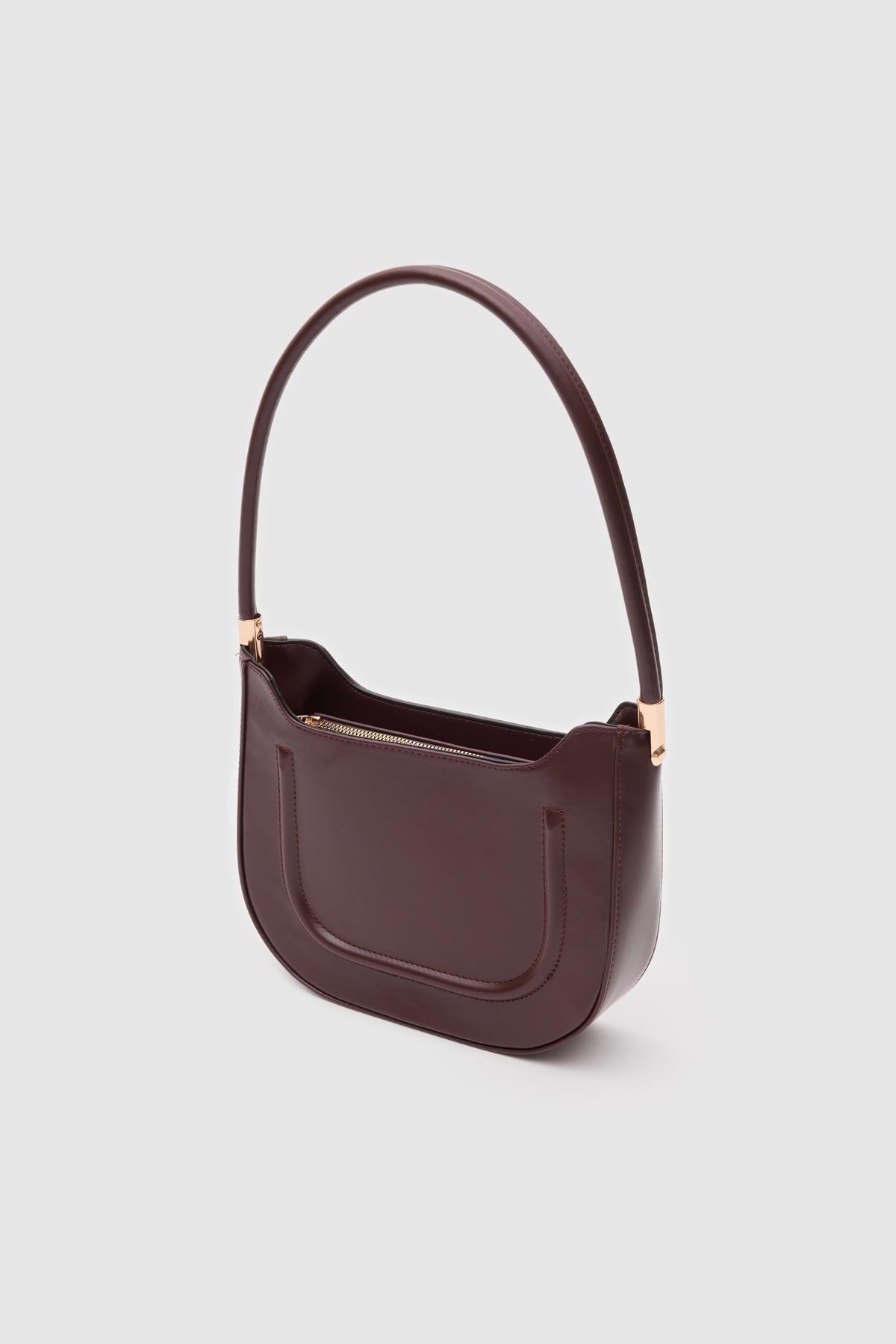 Oval Baget Çanta Acı Kahve
