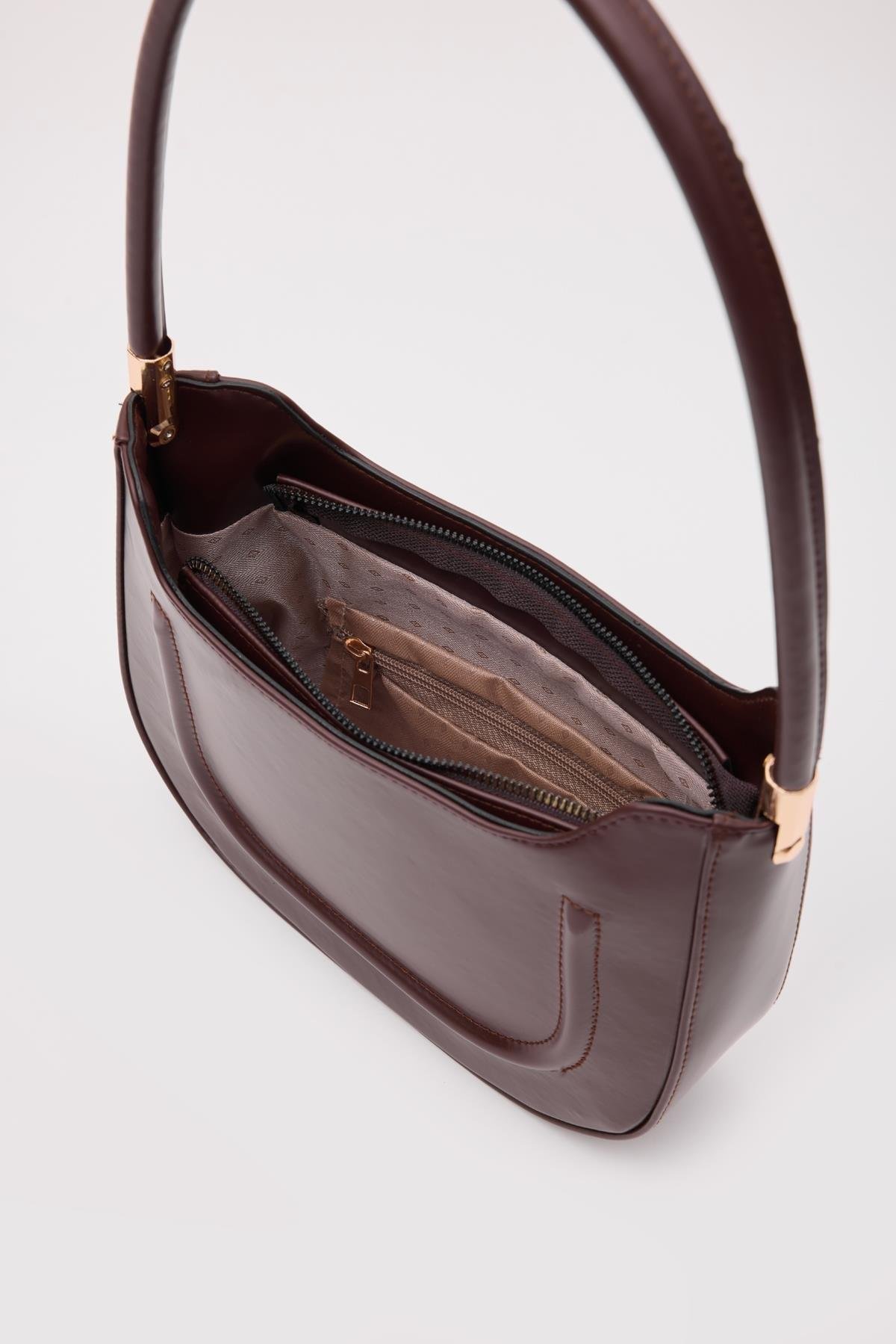 Oval Baget Çanta Acı Kahve