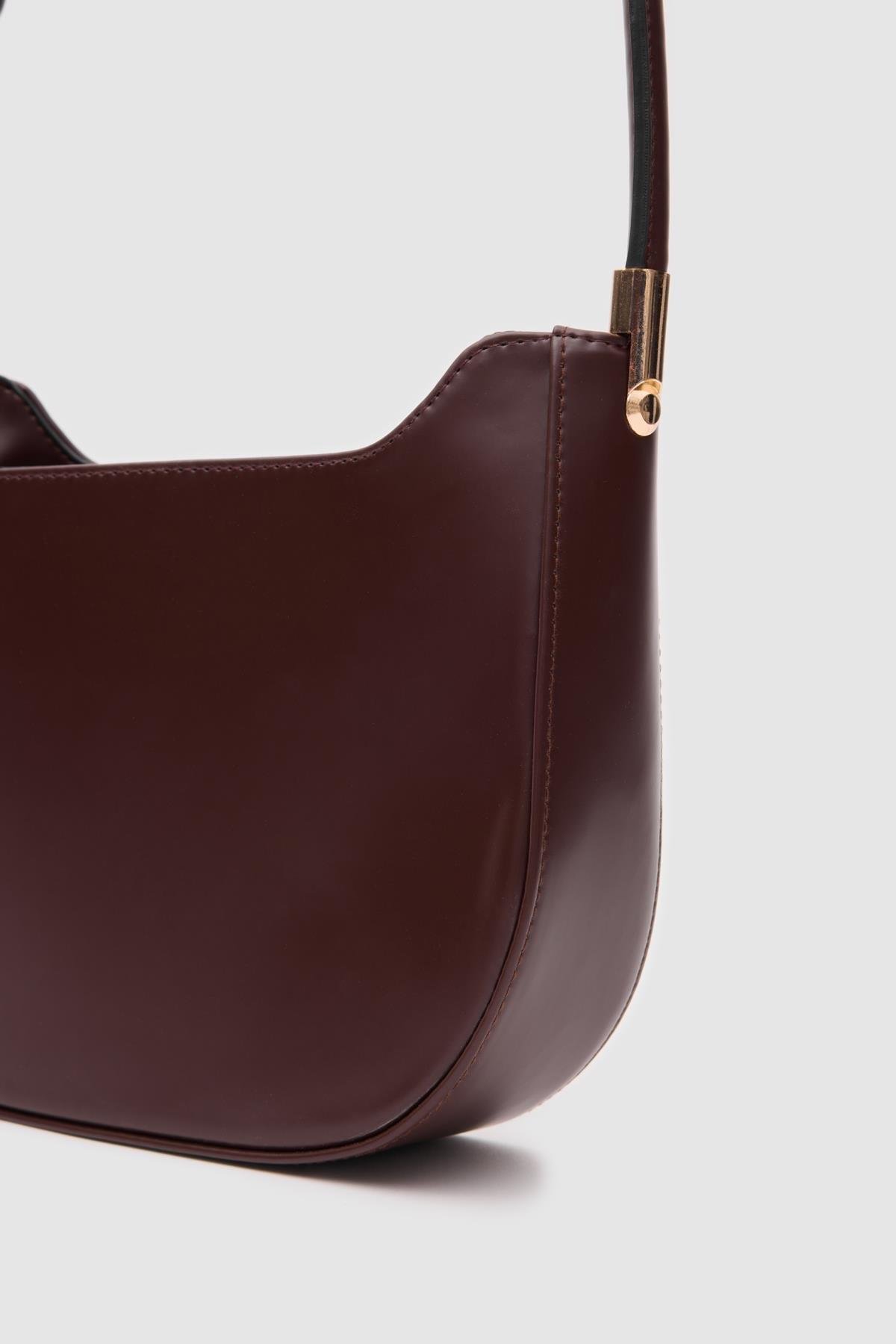 Oval Baget Çanta Acı Kahve